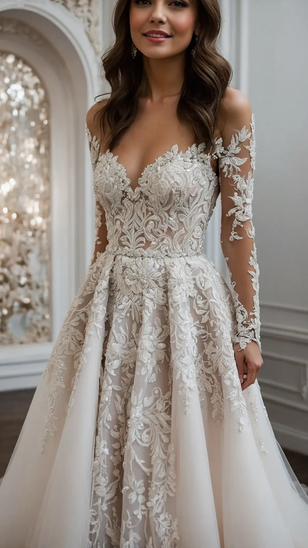 Pearl, Crystal, and Lace: 15 Beaded Wedding Dress Concepts to Wow Your Guests 39 Heavy Metal Glamour