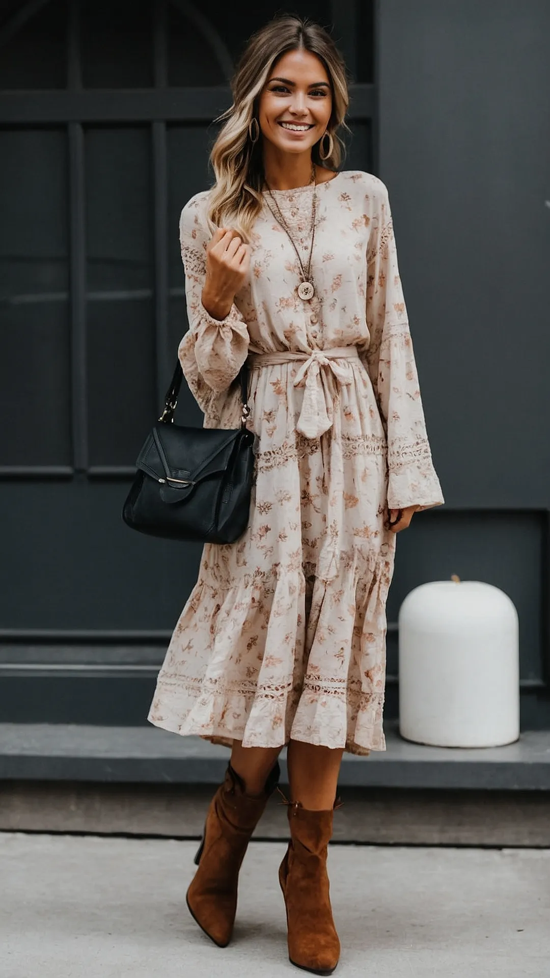 Embrace Your Inner Hippie: 15 Boho Fall Outfit Ideas for 2024 31 Boho Babe: Bridge of Style