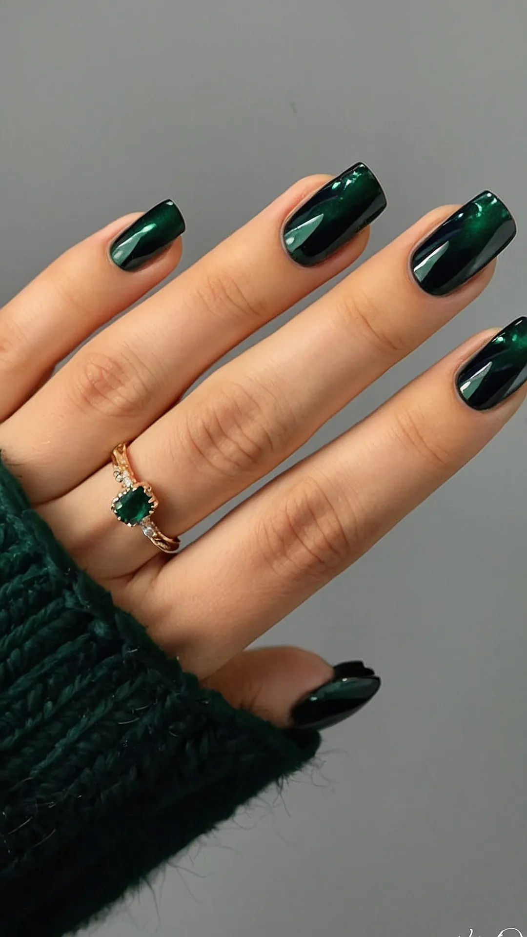 Elevate Your Nail Game with Dark Emerald Green: 17 Inspiring Ideas 35 Emerald Dreamscape