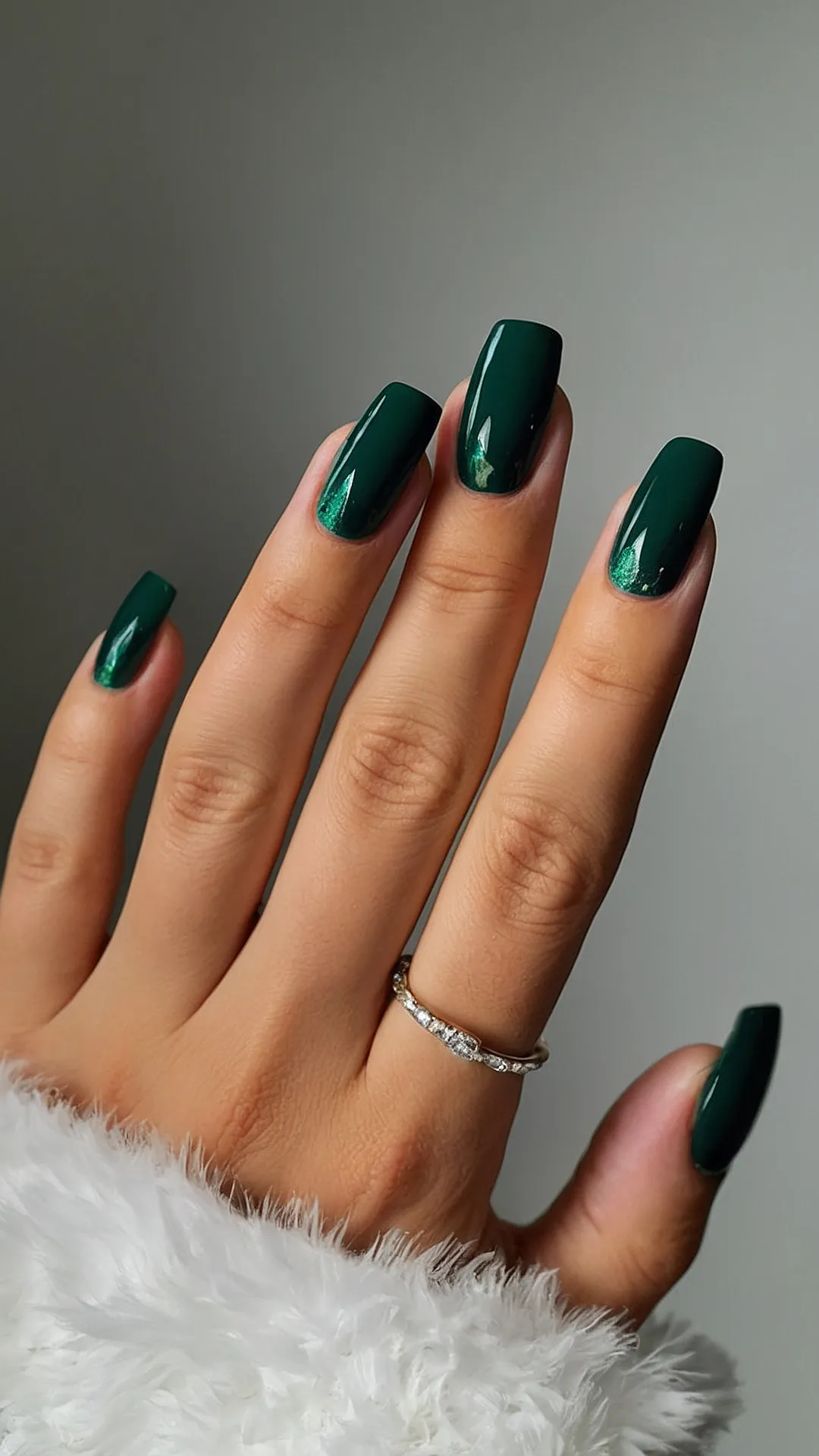 Elevate Your Nail Game with Dark Emerald Green: 17 Inspiring Ideas 39 Green Goddess Nails