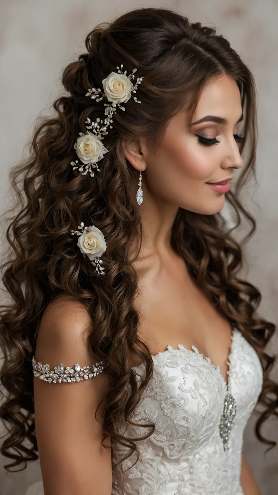 15 Naturally Curly Bridal Hair Ideas for the Perfect Wedding Day 43 Bridal Curls' Debut
