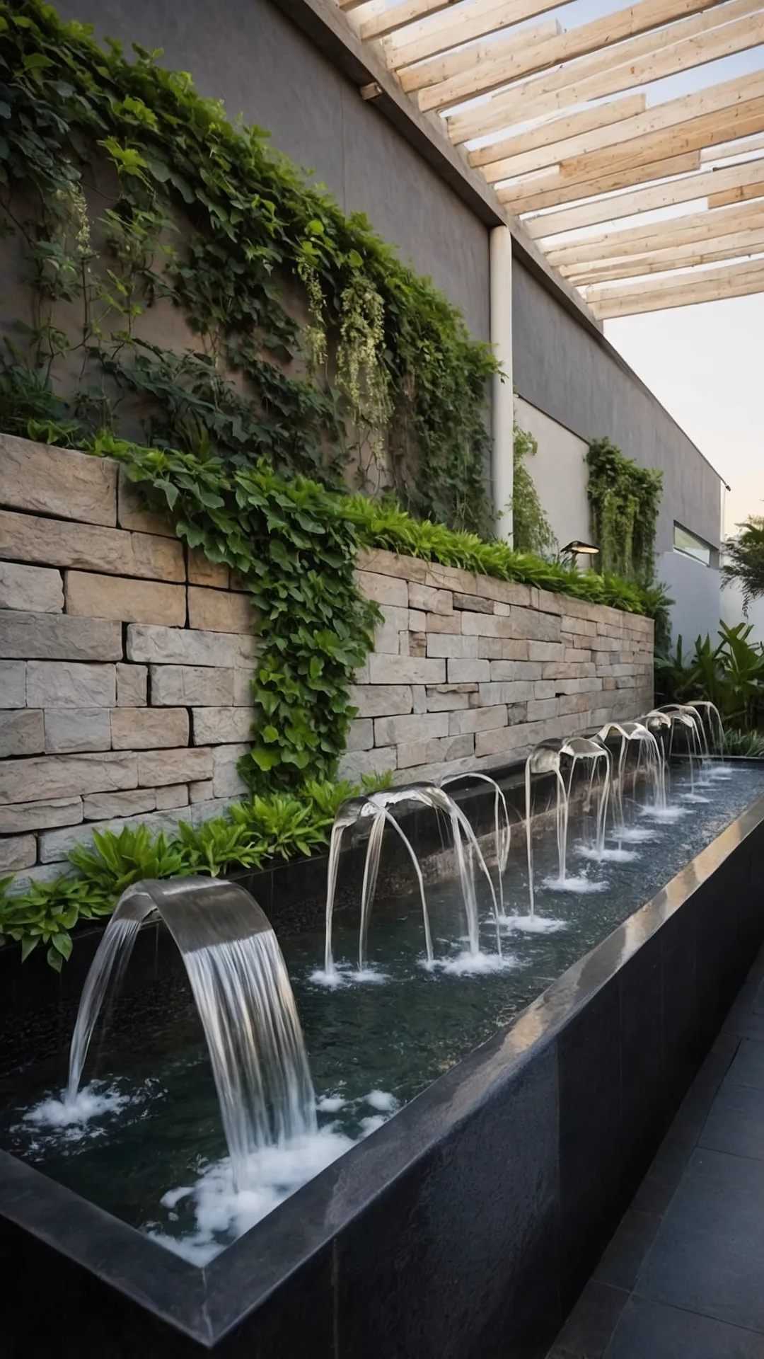 15 Outdoor Wall Fountain Ideas to Spruce Up Your Yard 42 The Wall That Flows