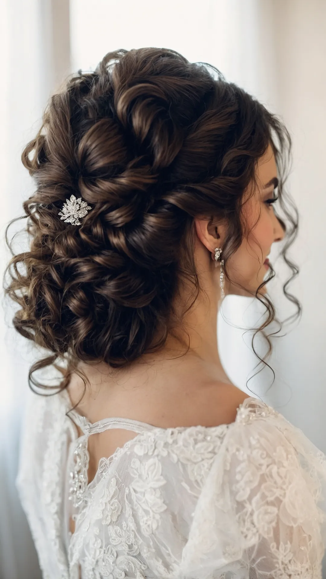 Big Day, Big Curls: 21 Naturally Curly Bridal Styles to Love** ** 37 Spiraled Splendor for the Big Day