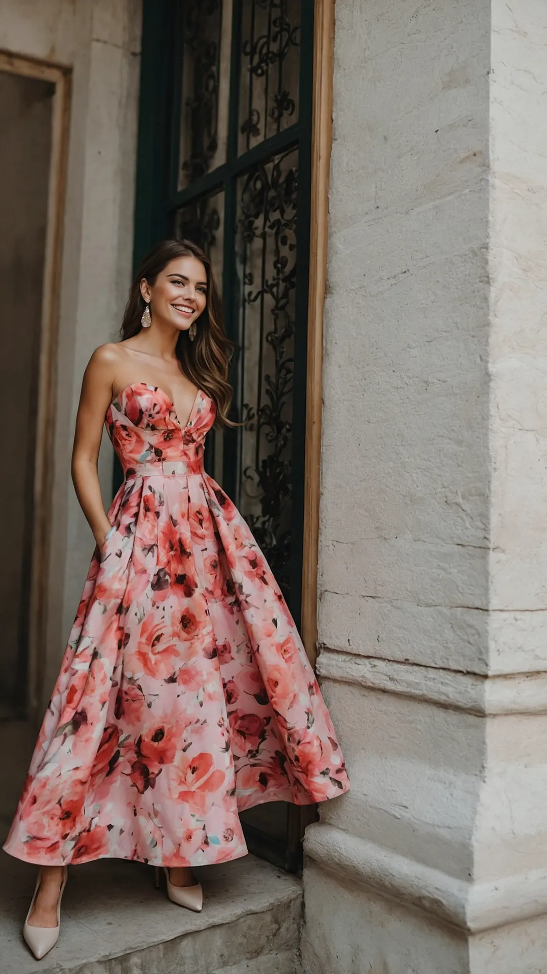 Blooming Into Style: 21 Long Floral Outfit Ideas for Every Occasion 37 Blossom Buzz