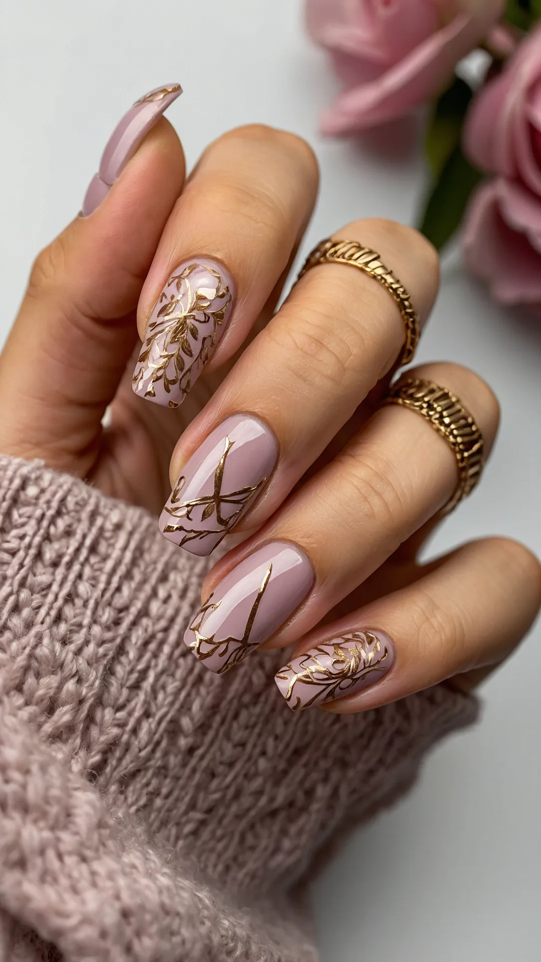 Fall-Inspired Nail Designs for Thanksgiving 2025 38 Golden Gobble