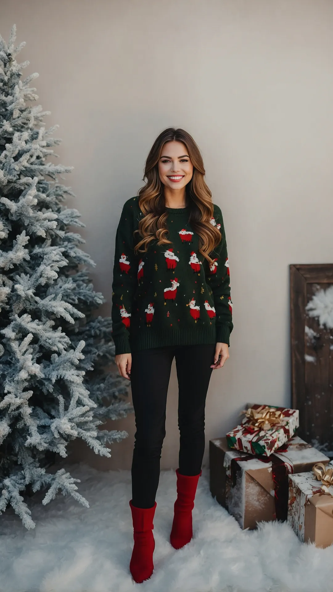 Spread Holiday Cheer with These 15 Christmas Sweater Outfit Ideas 41 Knitwear Kingdom Crowns