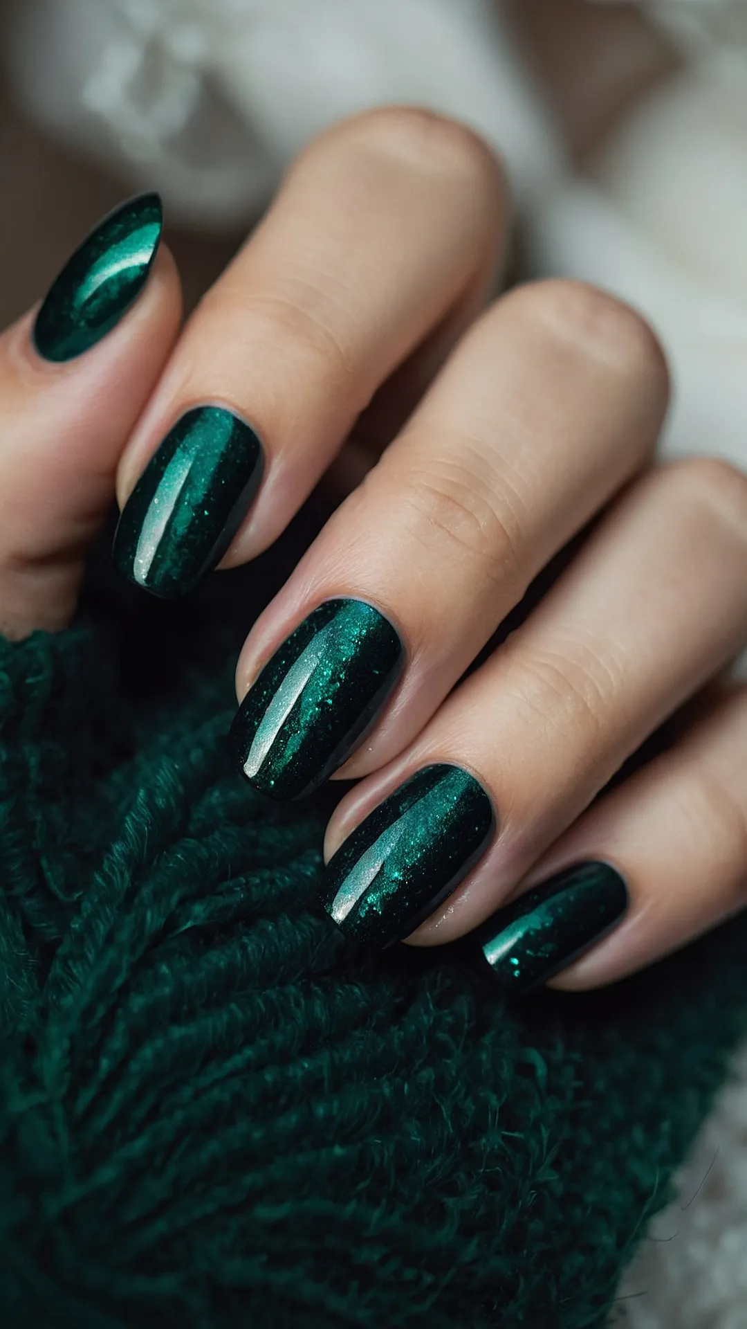 Elevate Your Nail Game with Dark Emerald Green: 17 Inspiring Ideas 32 Jewelled Emerald