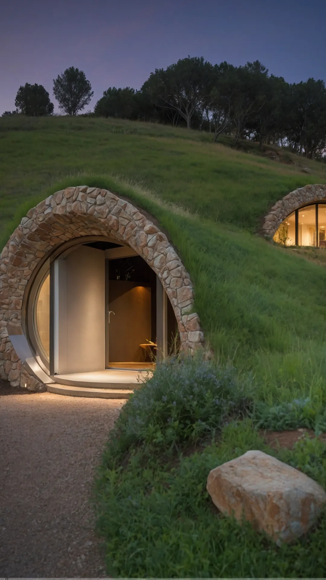 Beautiful view of Off-Grid Earth-Sheltered Apartment Homes