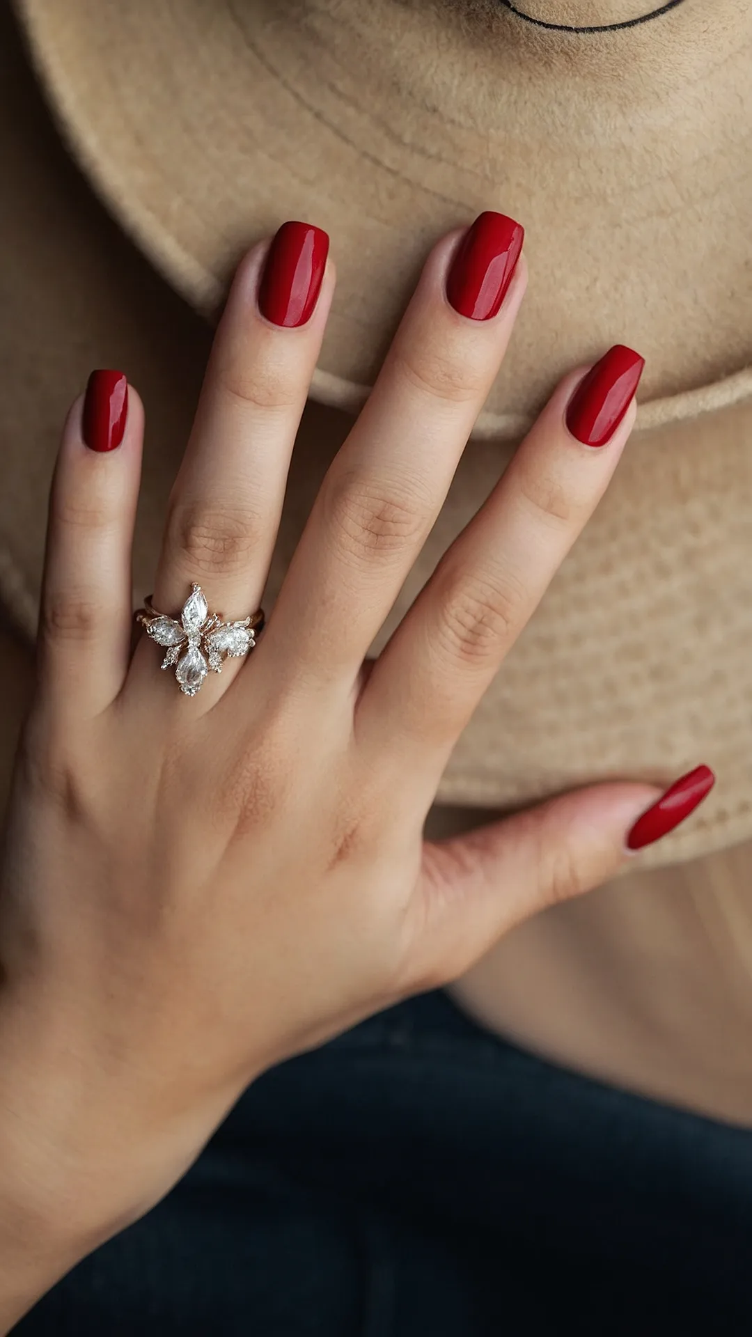 Subtle Fall Nails: Red Hot and Ready to Rock: