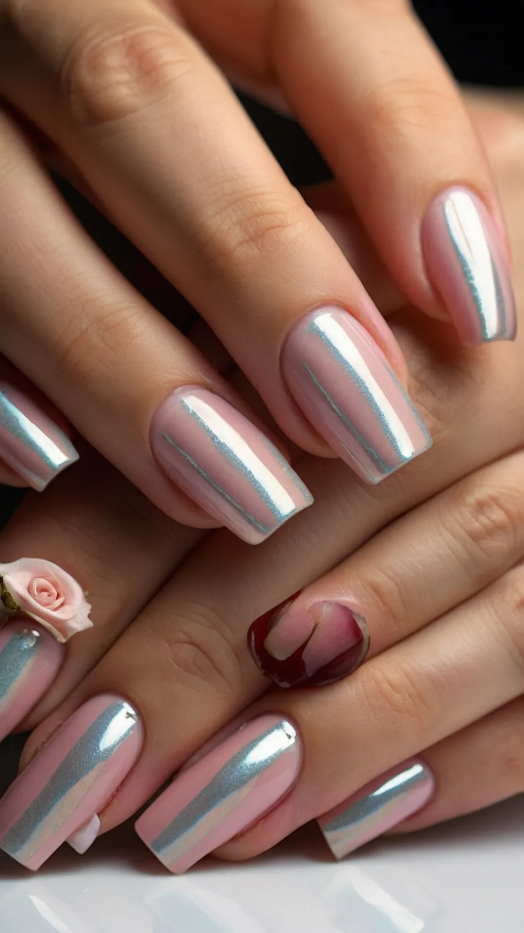 Rocking Dusty Rose Pink: 22 Nail Designs That are Total Game Changers 47 Rose Prism