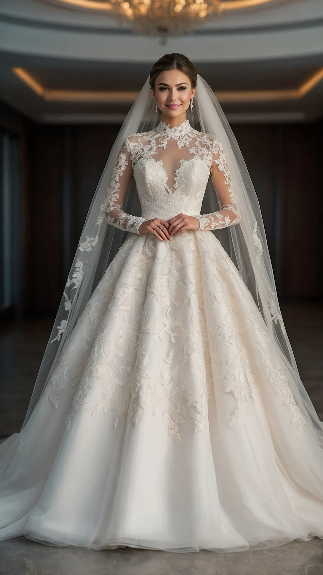 Whirl in Style: 20 Rococo Wedding Dresses to Inspire Your Big Day 41 Cascading Bridal Drama