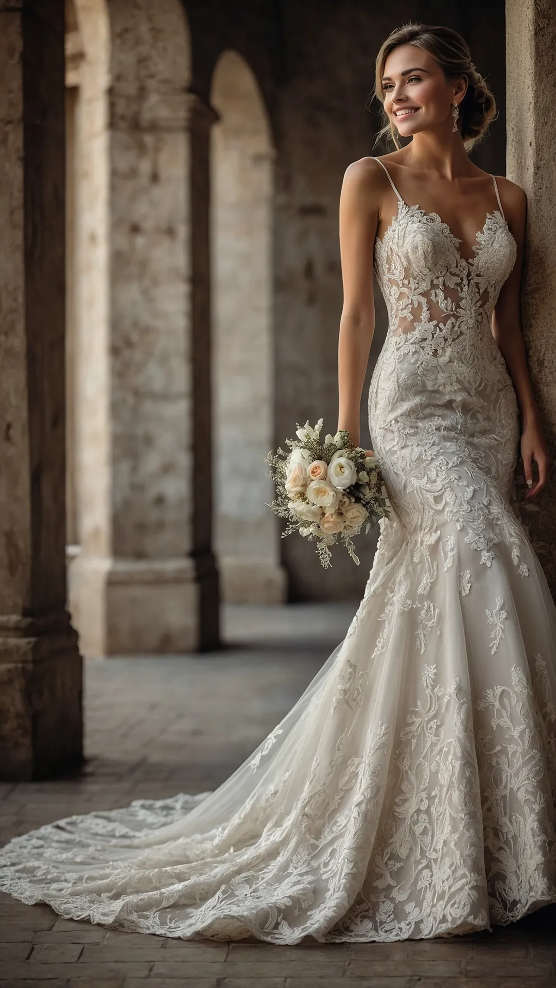Whimsical Wonders: 20 Fairy Tale Wedding Dress Ideas 44 Lace Embrace