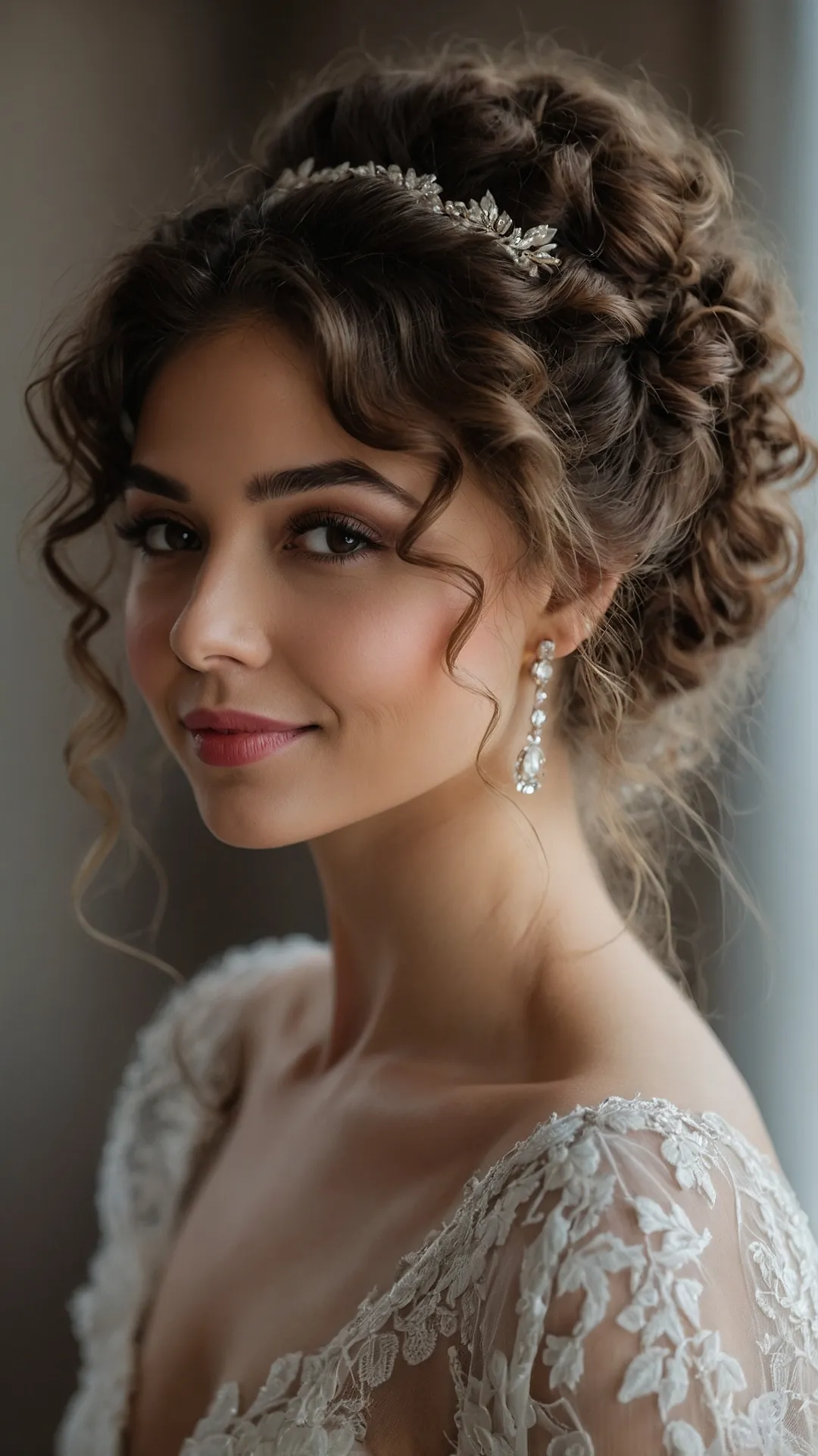 Big Day, Big Curls: 21 Naturally Curly Bridal Styles to Love** ** 46 Bridal Curls: Your Perfect Match
