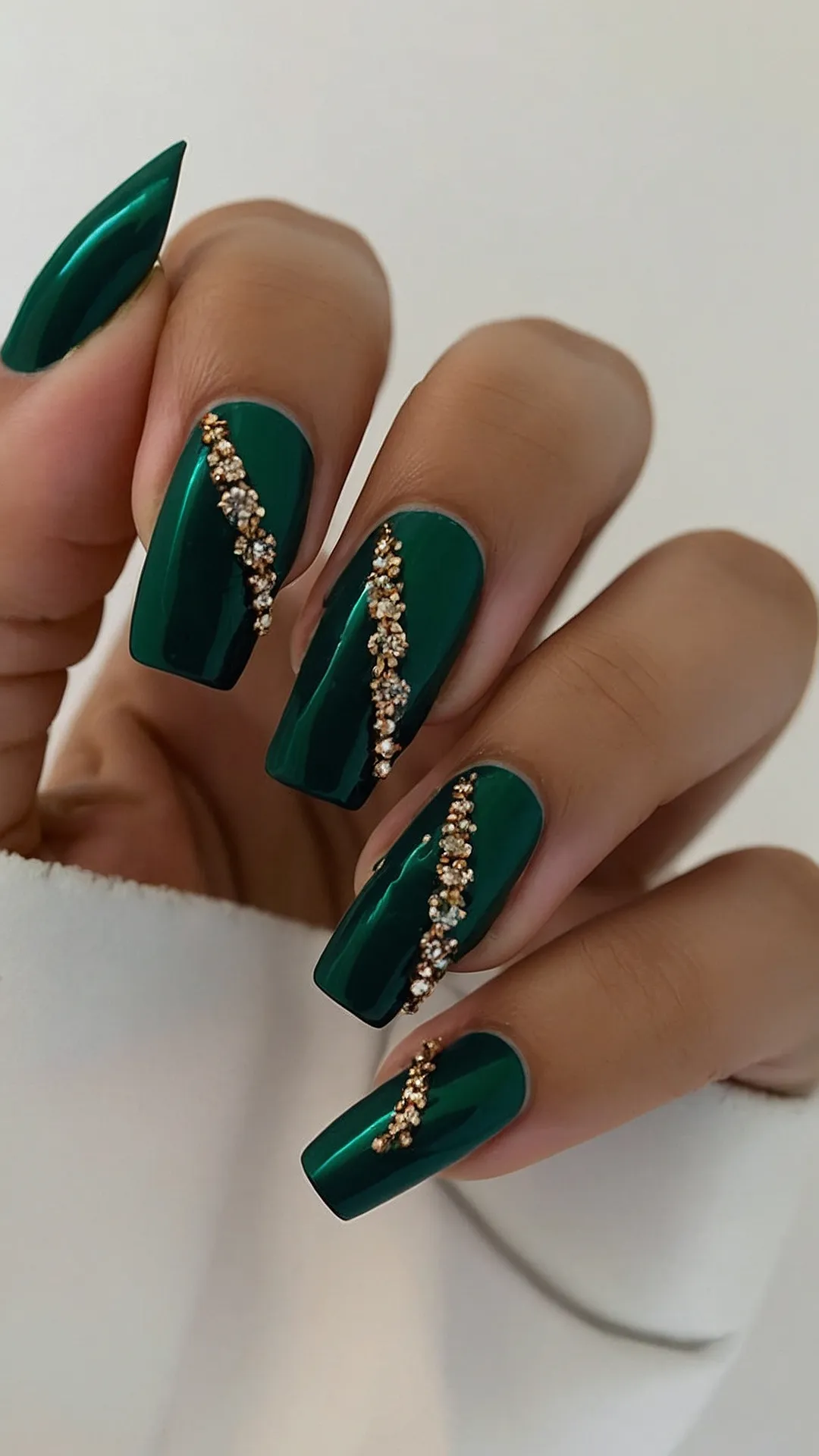 Elevate Your Nail Game with Dark Emerald Green: 17 Inspiring Ideas 42 Midnight Emerald