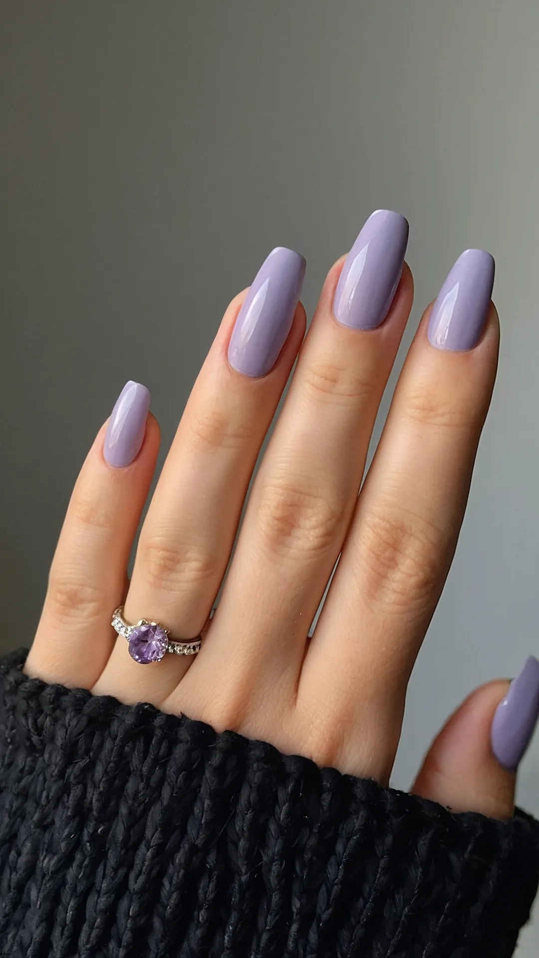 Sparkling Lavender Nails