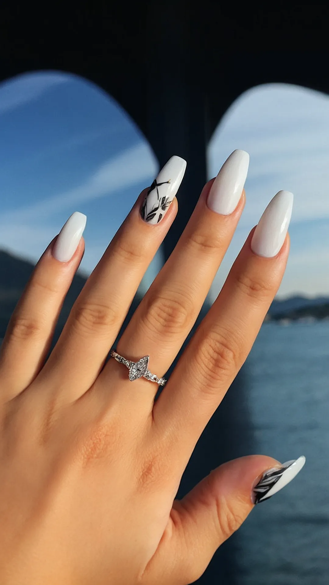 Unlock Your Nail Potential: 15 Stunning White Designs** ** 35 Snowflake Shine: