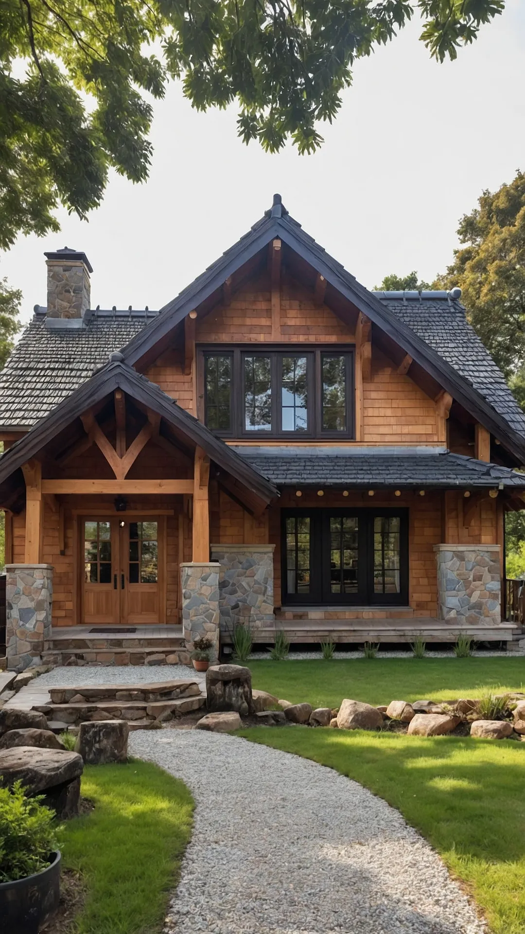 Crafting Black, White, and Cherry: 15 Stunning Wood House Ideas for Minecraft 41 Elevated Timber Hideaway