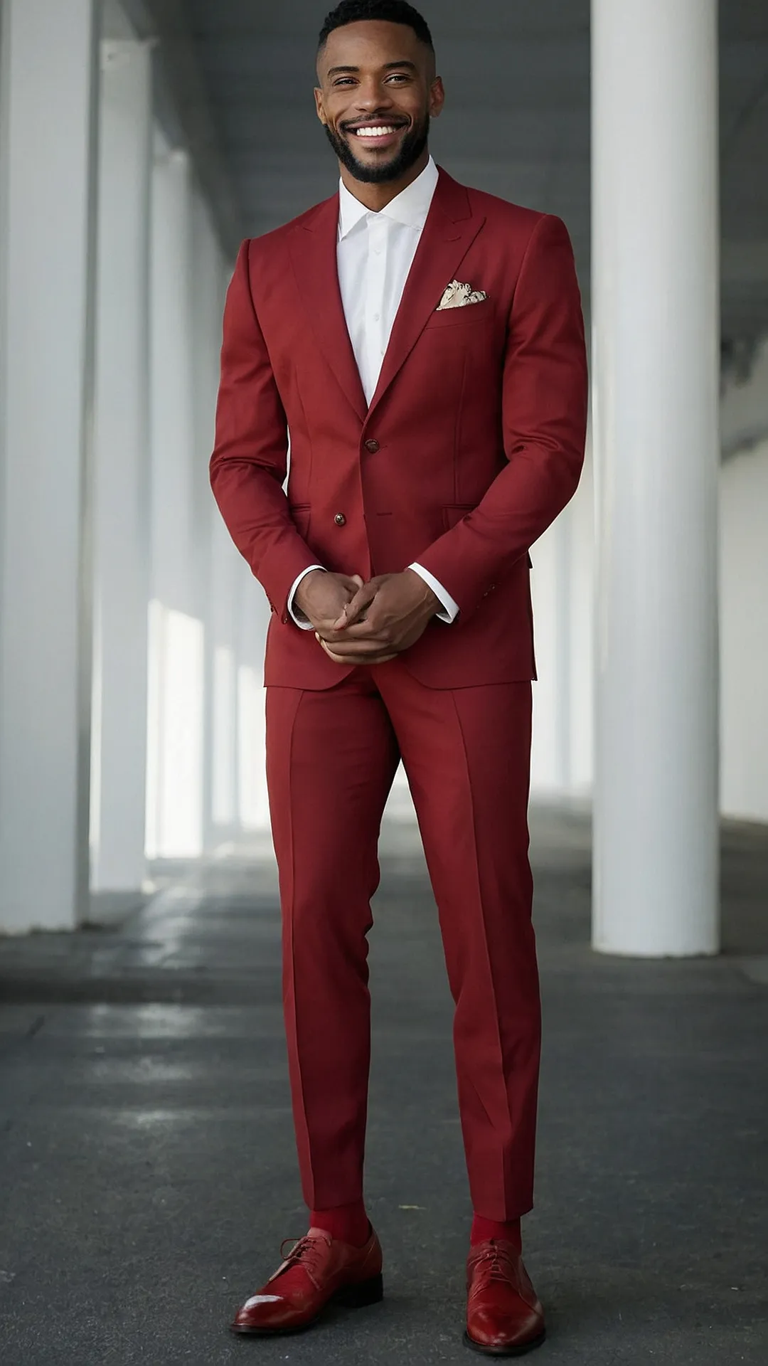 From Anime to Aesthetic: 15 Stunning Mens Red Suit Styles** ** 36 Crimson Charisma