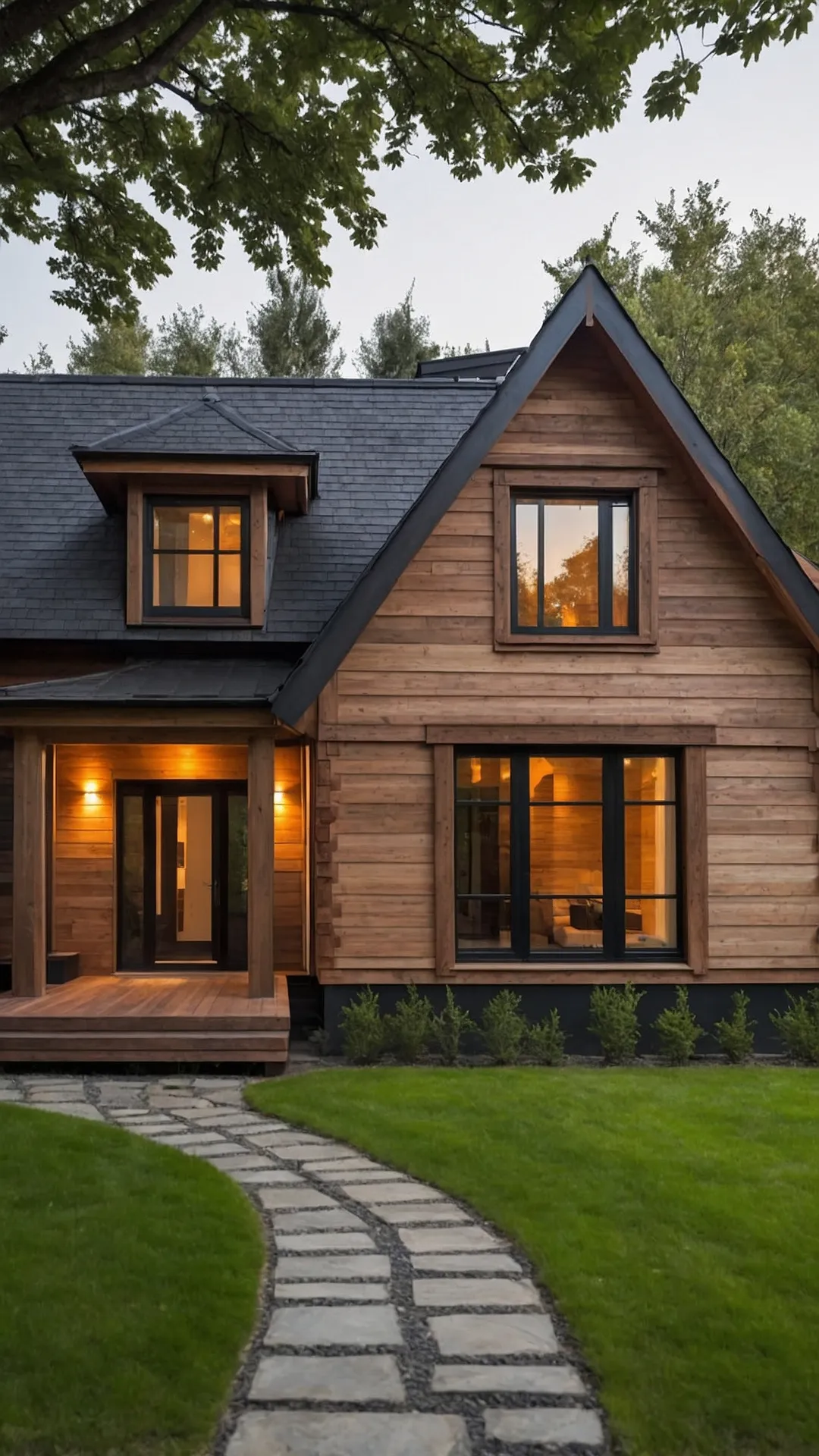 Crafting Black, White, and Cherry: 15 Stunning Wood House Ideas for Minecraft 45 Crafted Forest Retreat