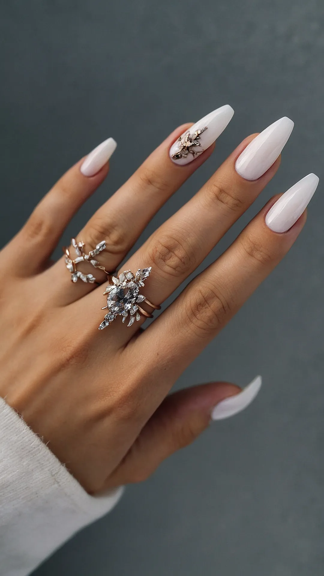 Unlock Your Nail Potential: 15 Stunning White Designs** ** 44 Silent Statement: