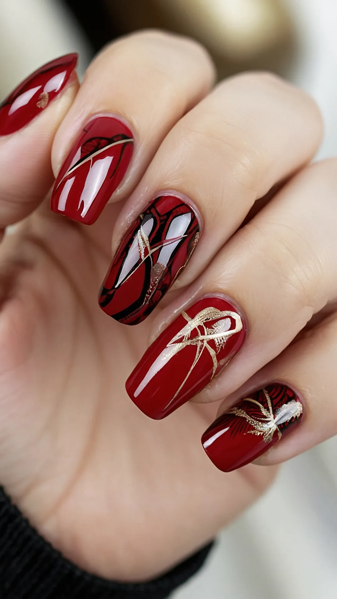 Celebrate Your Style: 18 Vibrant Red Nail Ideas Just for You! 33 Ruby Rush