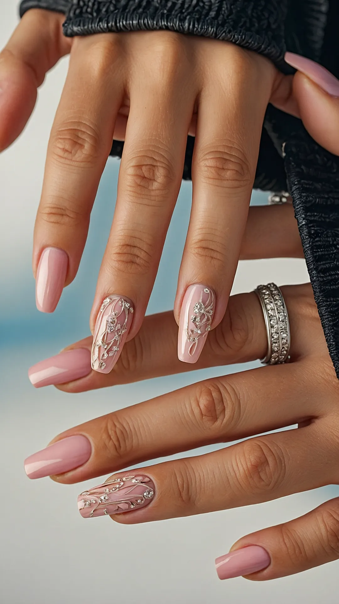 Whimsical and Fun: 17 Date Nails Ideas for Every Occasion 45 Sparkle Spikes for Dates