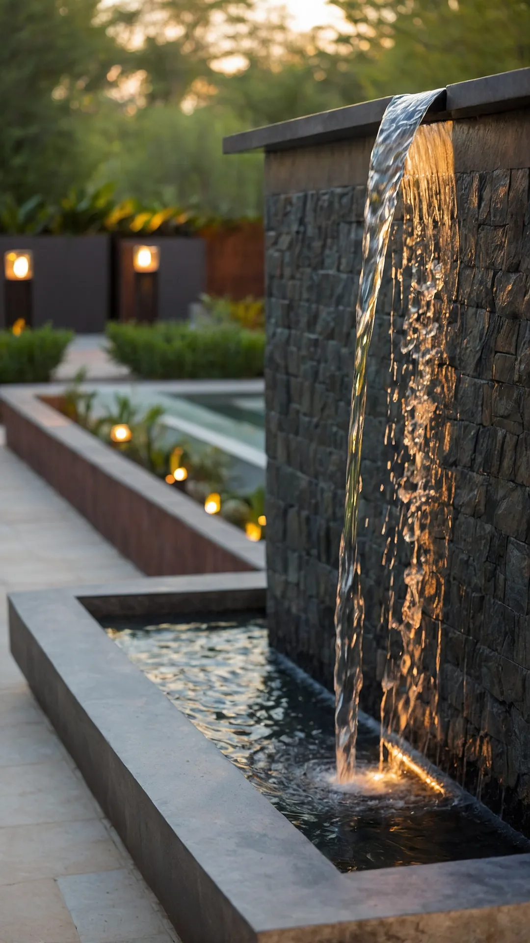 15 Outdoor Wall Fountain Ideas to Spruce Up Your Yard 46 Zen Wall Cascade