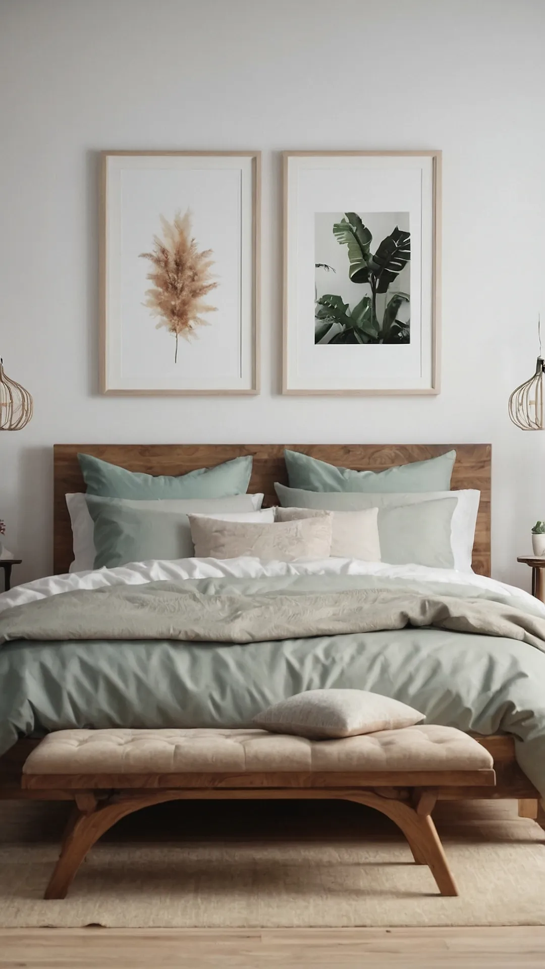 Nature’s Touch: 15 Cozy Ideas to Elevate Your Bedroom Aesthetic 37 Forest's Embrace