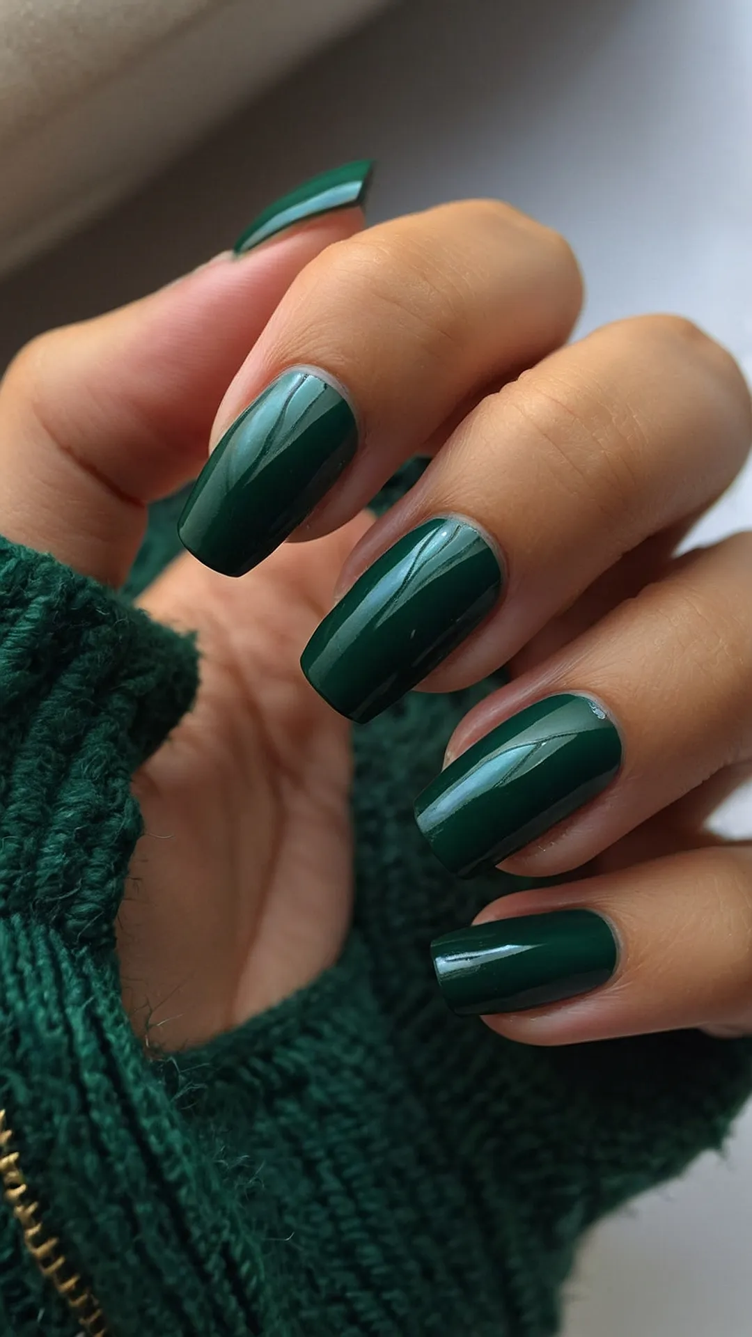 Get Noticed with 17 Stunning Dark Emerald Green Nail Designs ...