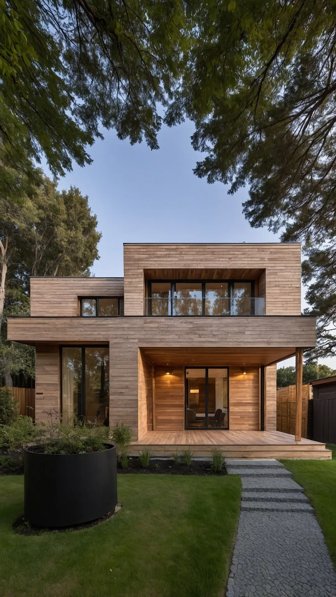 Crafting Black, White, and Cherry: 15 Stunning Wood House Ideas for Minecraft 36 Sleek Woodland Abode