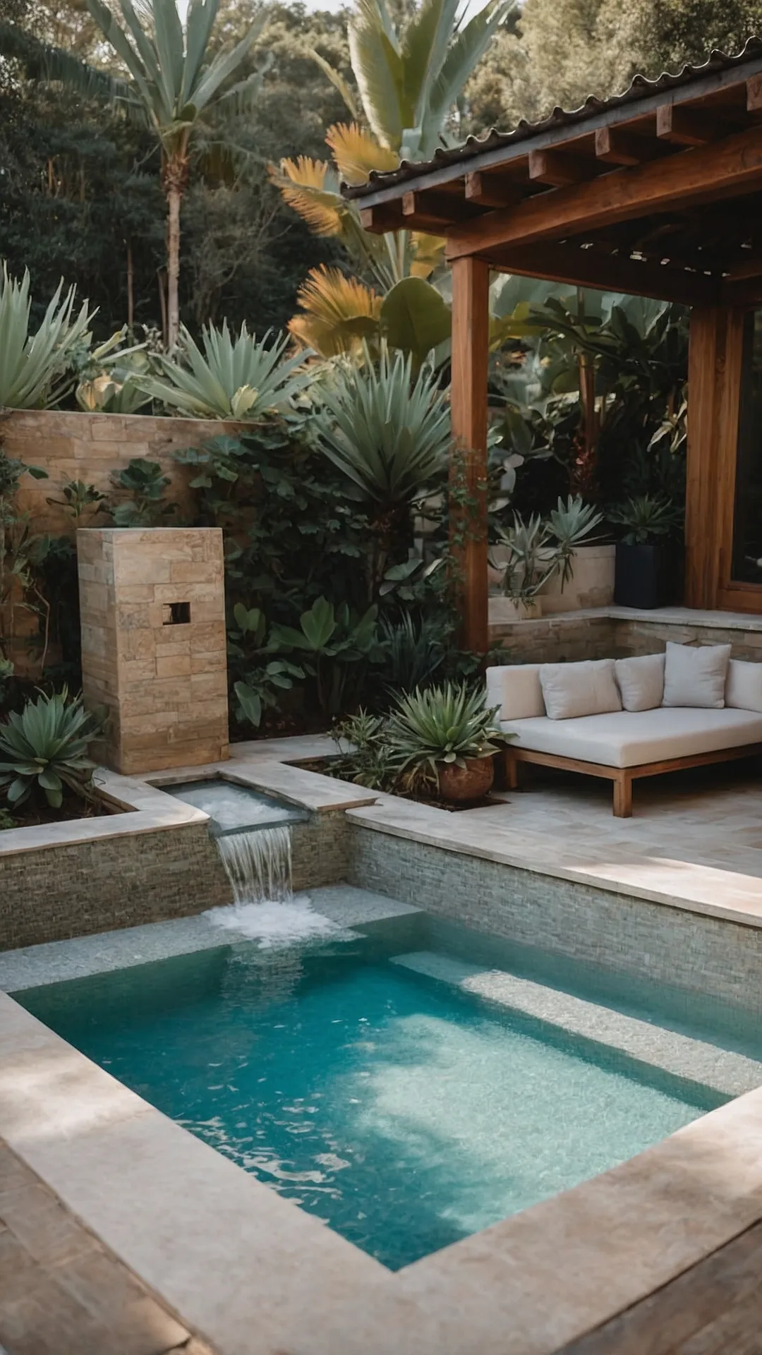 Texas-Sized Fun in a Tiny Pool: 18 Ideas for Small Yards 31 Compact Cool