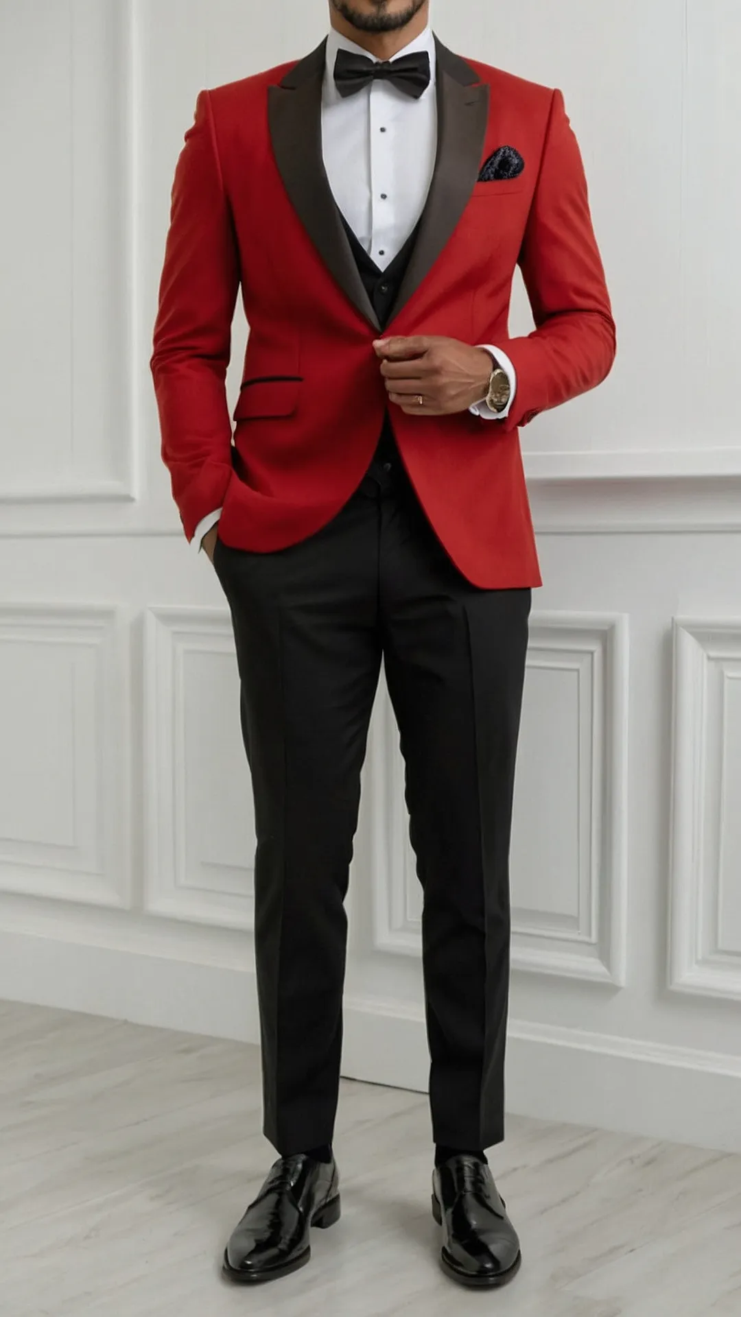 From Anime to Aesthetic: 15 Stunning Mens Red Suit Styles** ** 40 The Red Statement