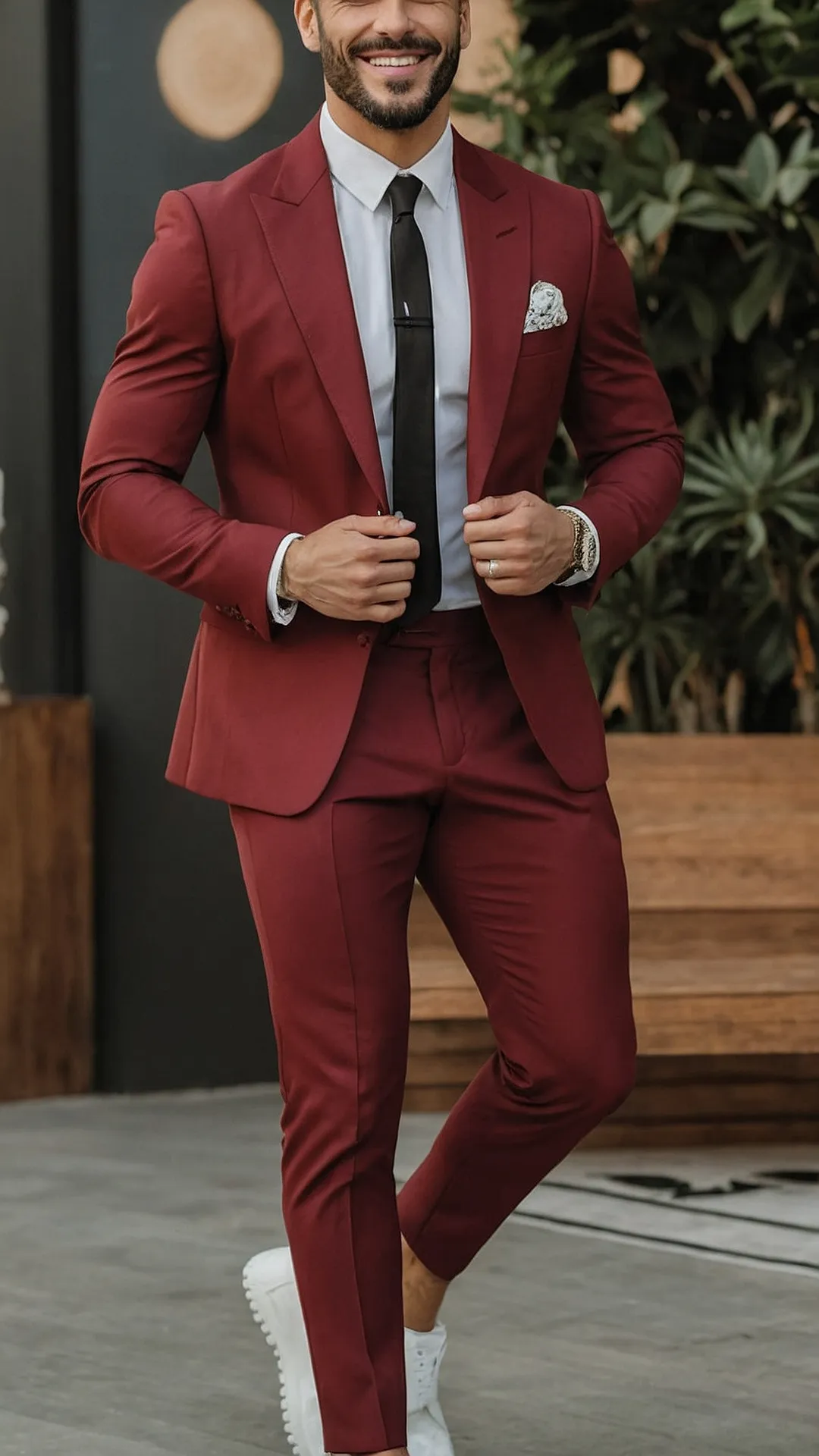 From Anime to Aesthetic: 15 Stunning Mens Red Suit Styles** ** 45 Crimson Command