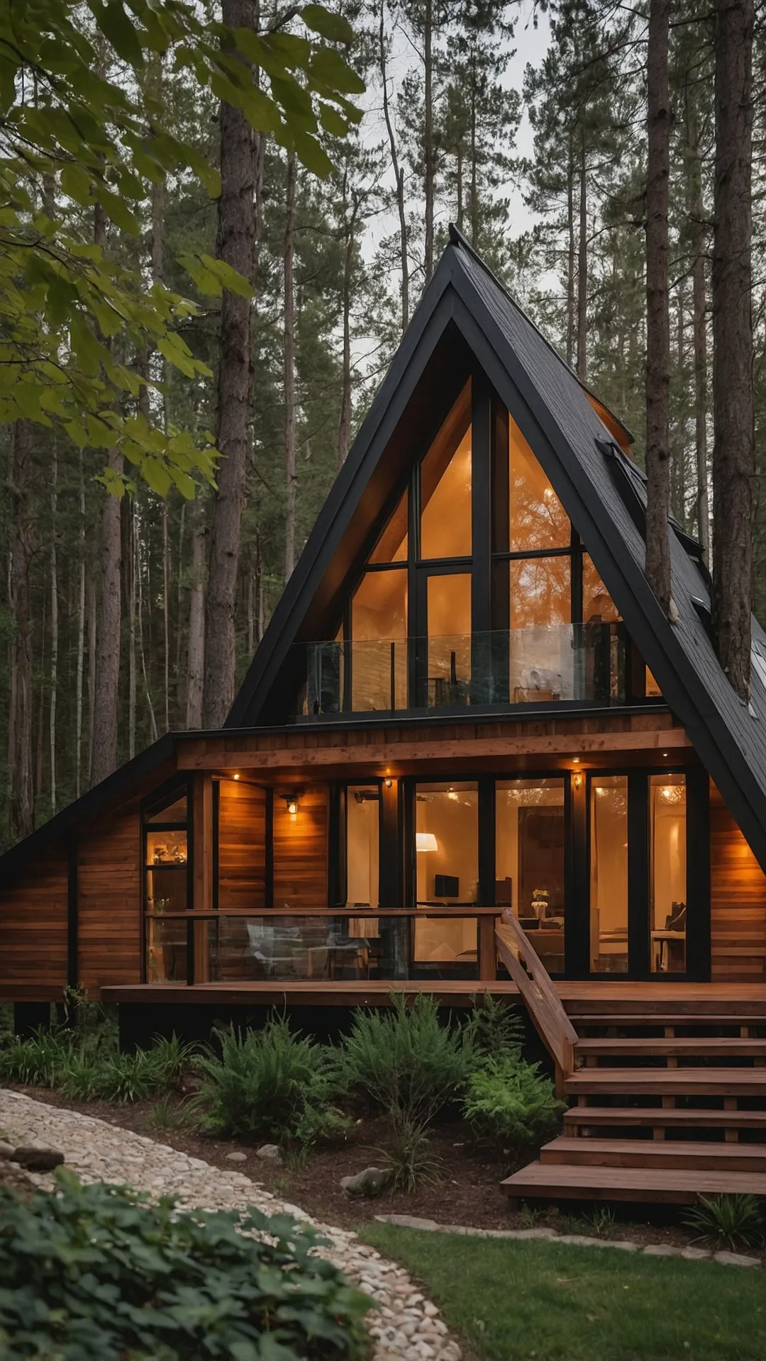 Crafting Black, White, and Cherry: 15 Stunning Wood House Ideas for Minecraft 33 The Cozy Canopy Cabin