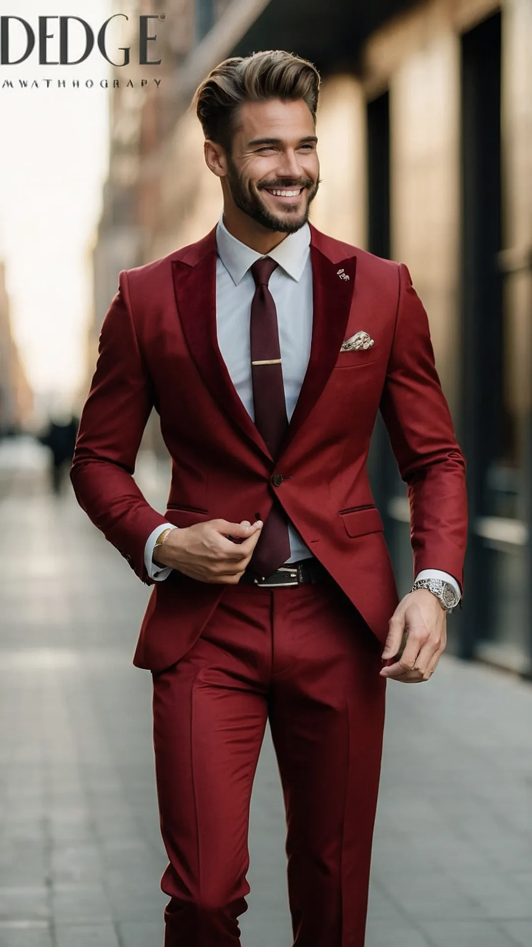 From Anime to Aesthetic: 15 Stunning Mens Red Suit Styles** ** 42 Ruby Rush