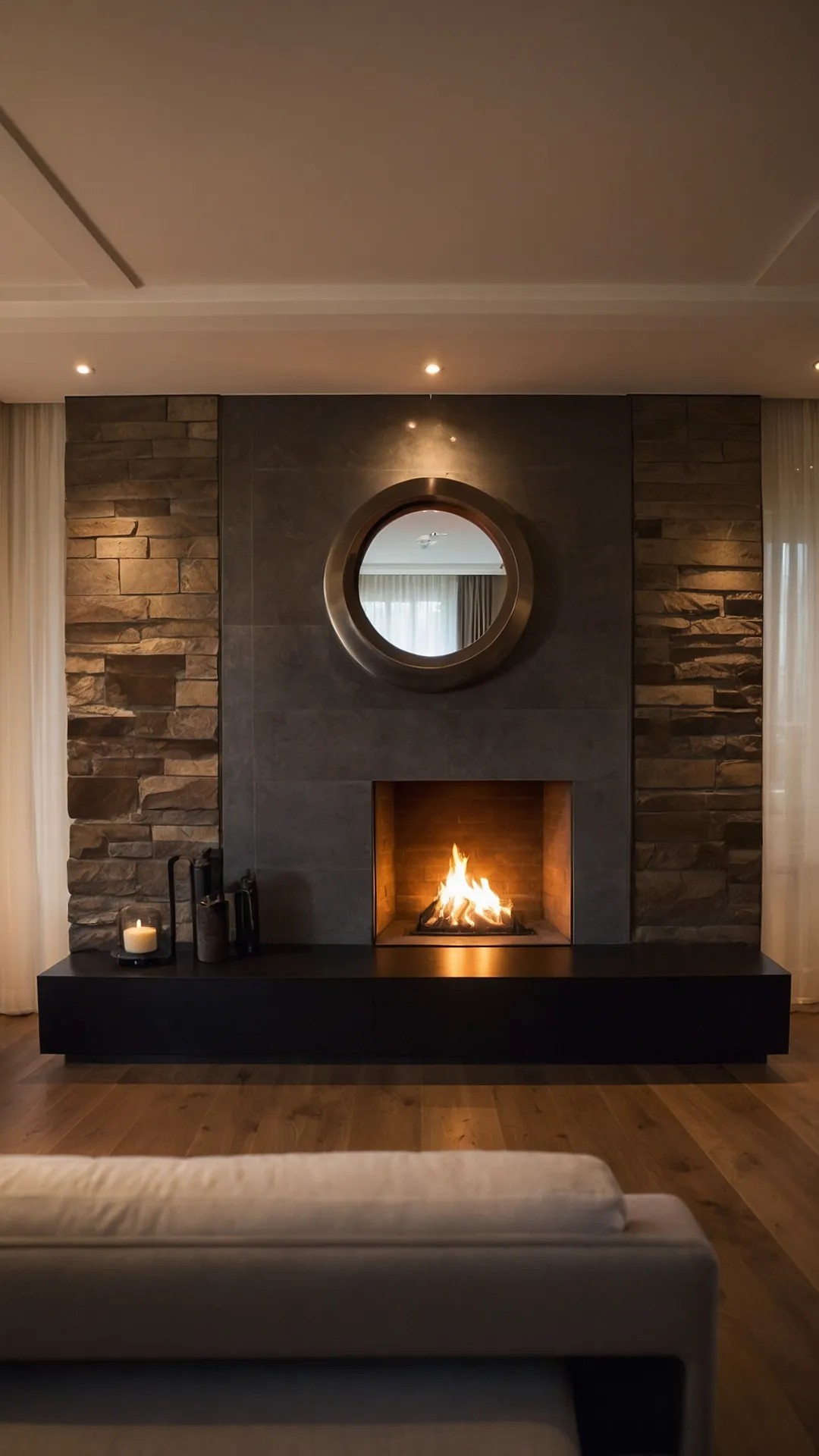 Trendy Hearths: 17 Living Room Fireplace Designs for Your Cozy Retreat 37 Beyond Basic Comfort