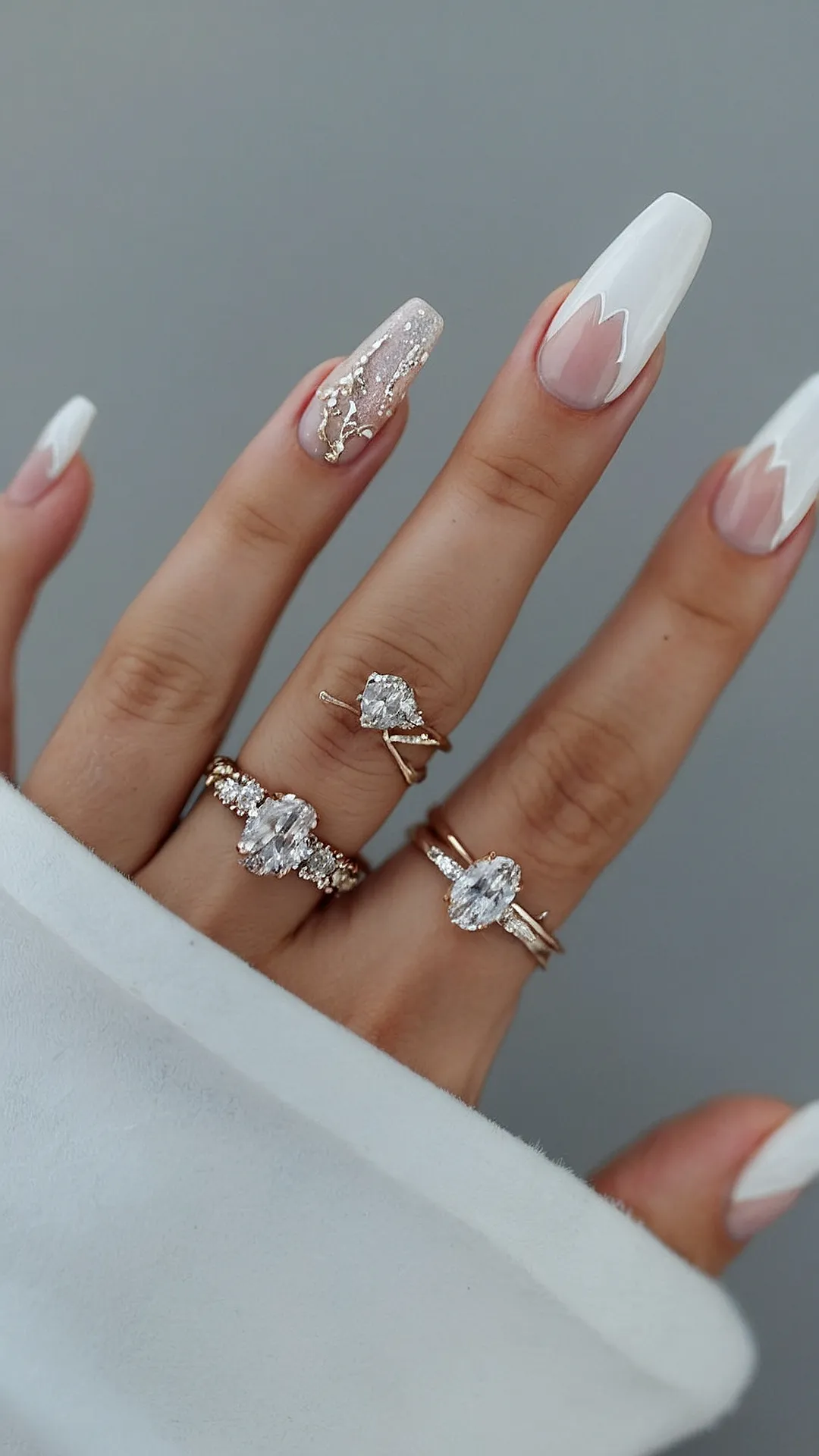 Unlock Your Nail Potential: 15 Stunning White Designs** ** 36 Bright White Light: