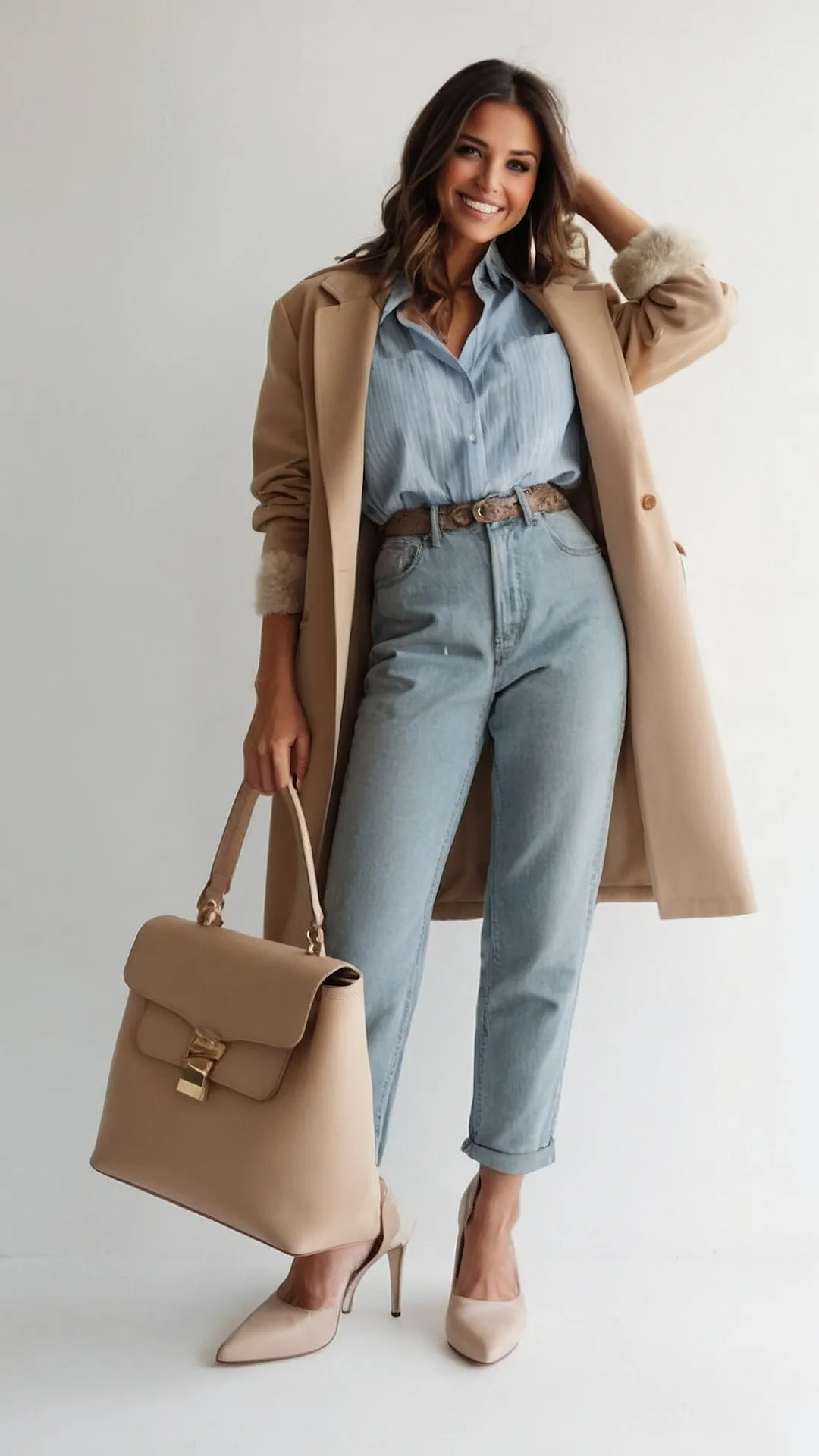 Cozy Chic: 15 Midsize Fall Outfit Ideas for 2024** ** 21 Beige Reign: