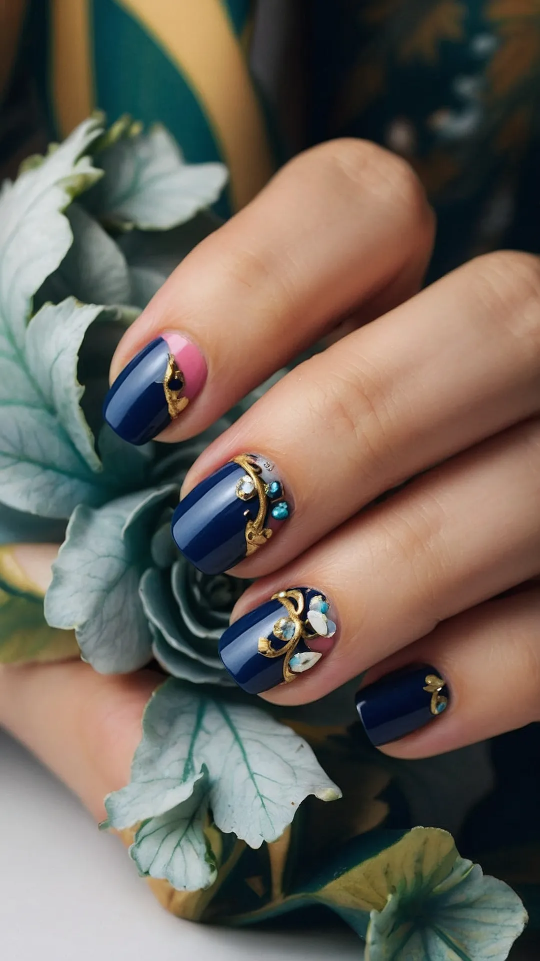 Dazzling Digits: 15 Nail Art Sparkle Ideas You’ll Love 32 Royal Blue Bliss