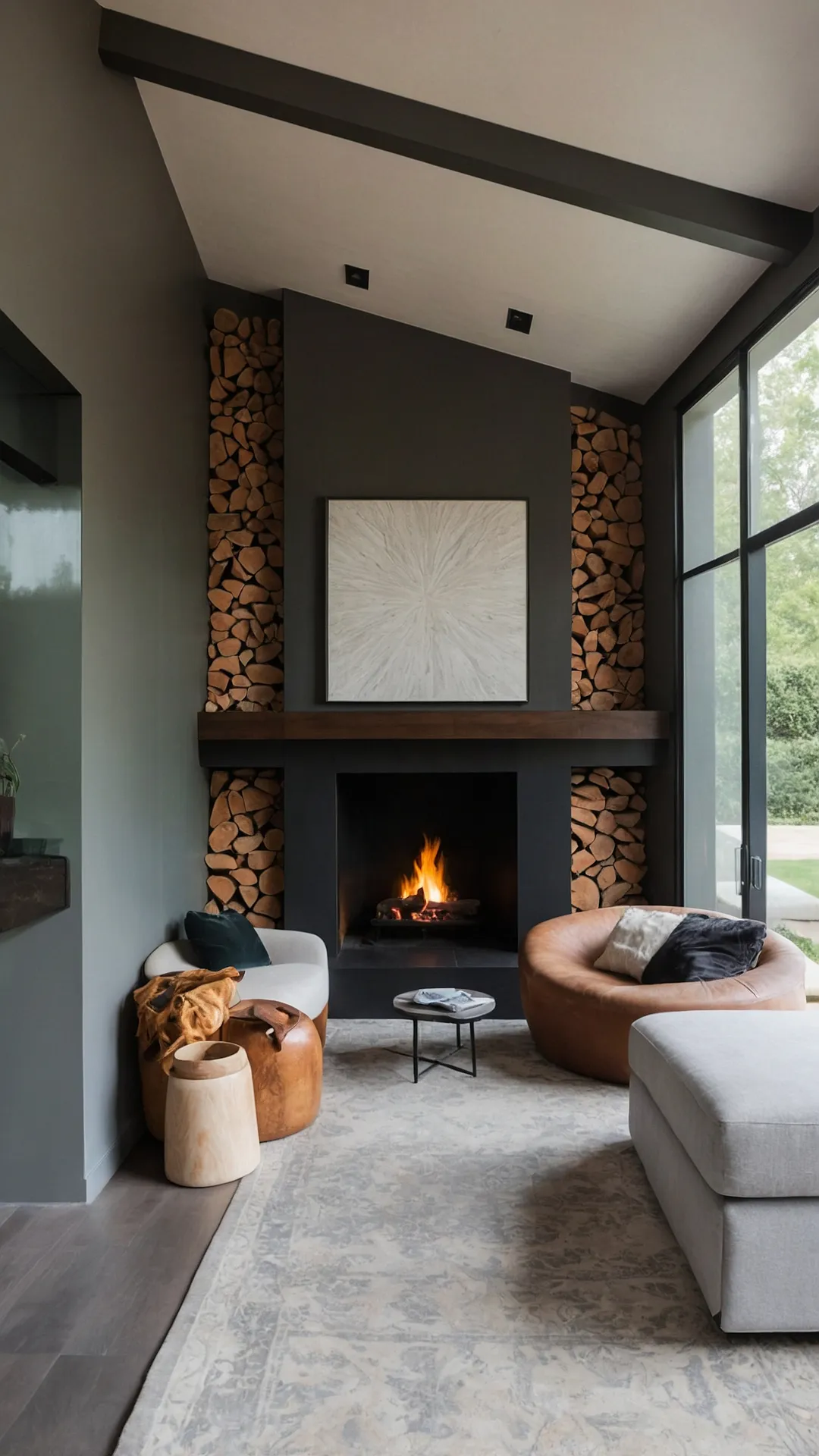 Trendy Hearths: 17 Living Room Fireplace Designs for Your Cozy Retreat 40 Warmth At Your Core