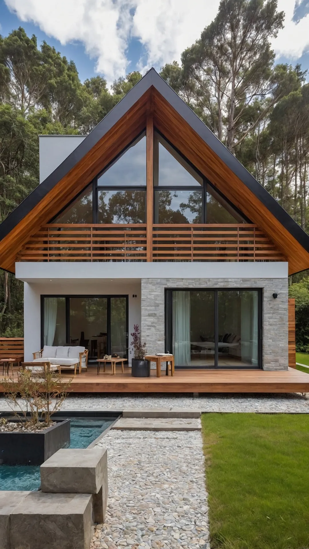 Crafting Black, White, and Cherry: 15 Stunning Wood House Ideas for Minecraft 44 Designed in Timber