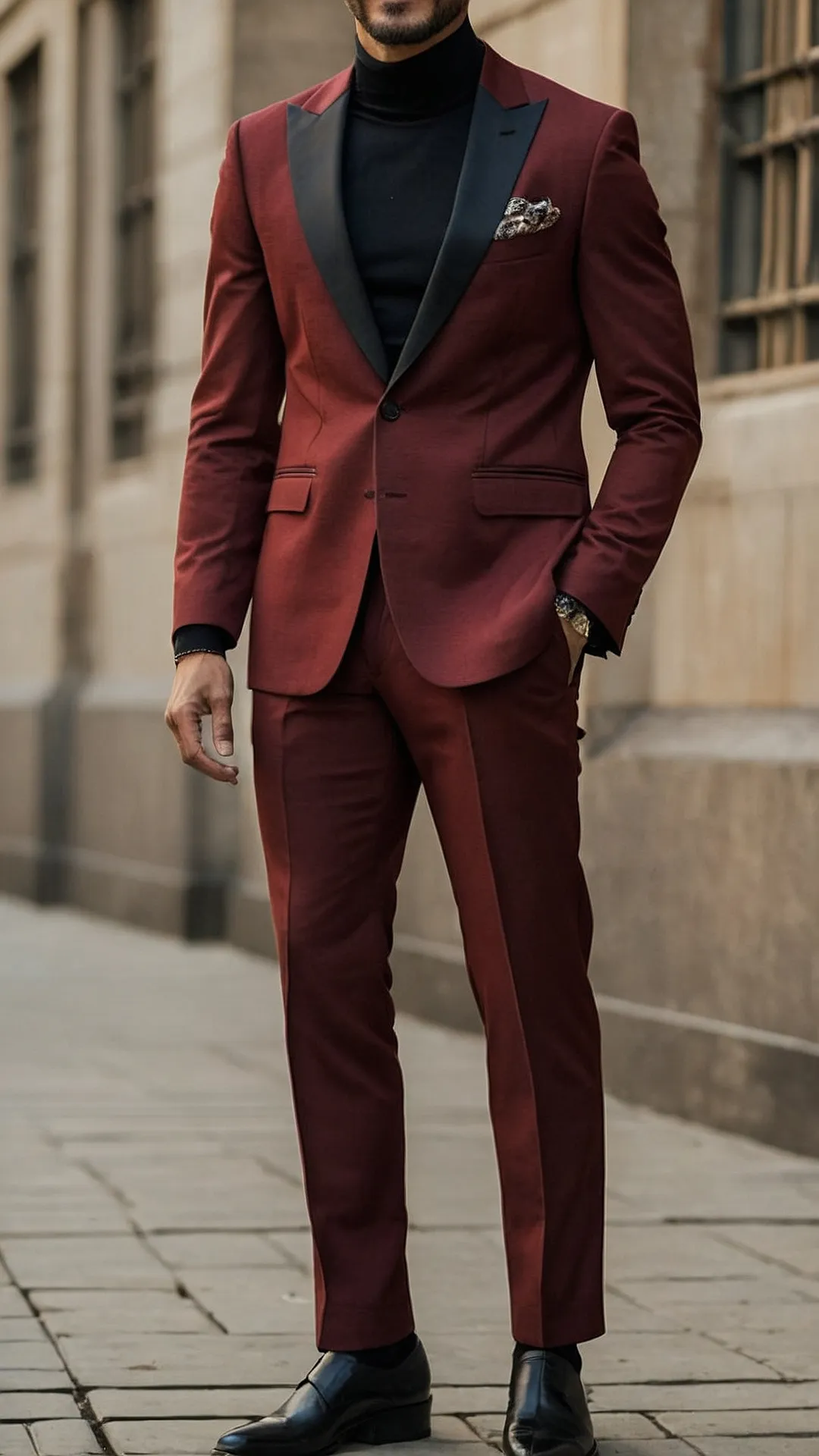From Anime to Aesthetic: 15 Stunning Mens Red Suit Styles** ** 43 The Bold Red