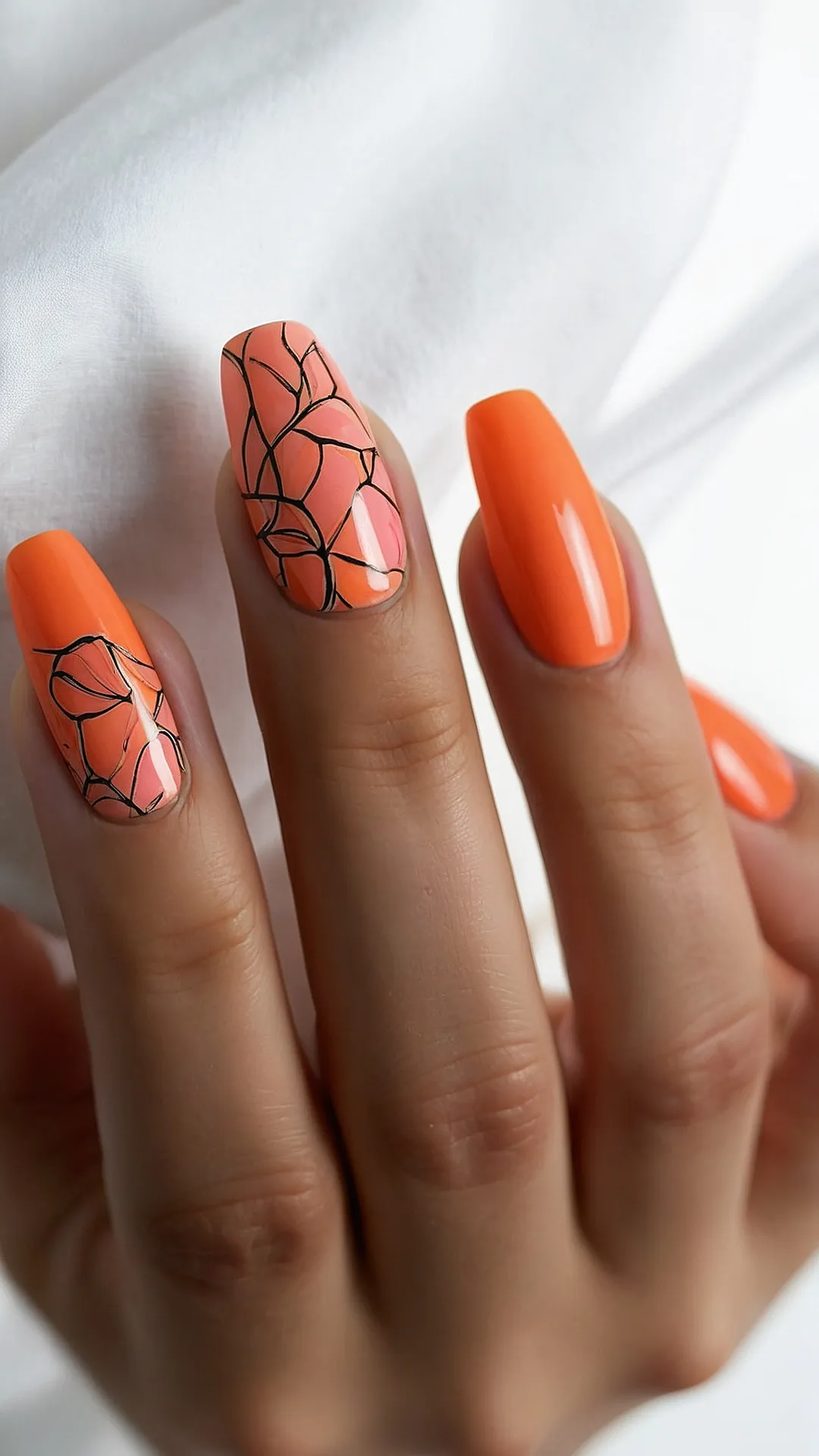 Revitalize Your Look with 21 Spring Nails 2025 Ideas 38 Orange Spring Nails