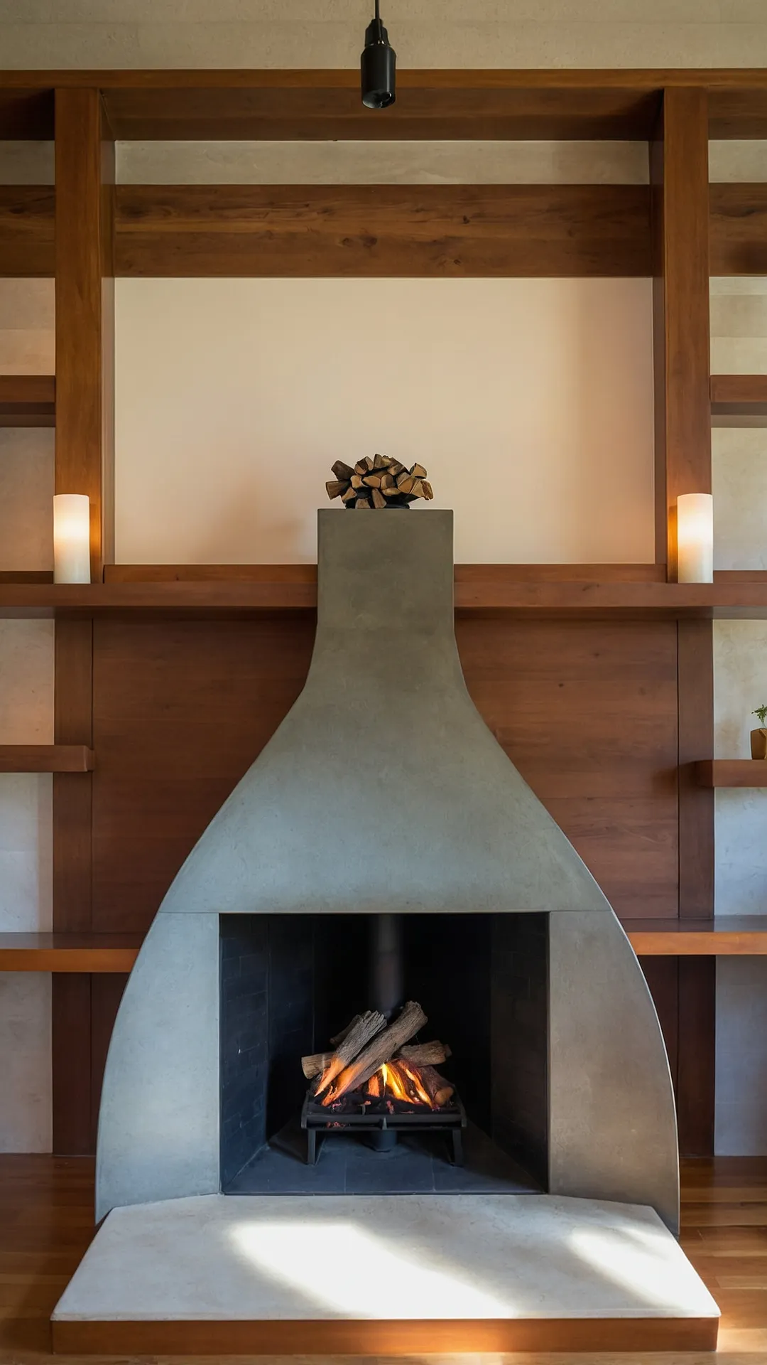 Trendy Hearths: 17 Living Room Fireplace Designs for Your Cozy Retreat 39 Log Stack Serenity