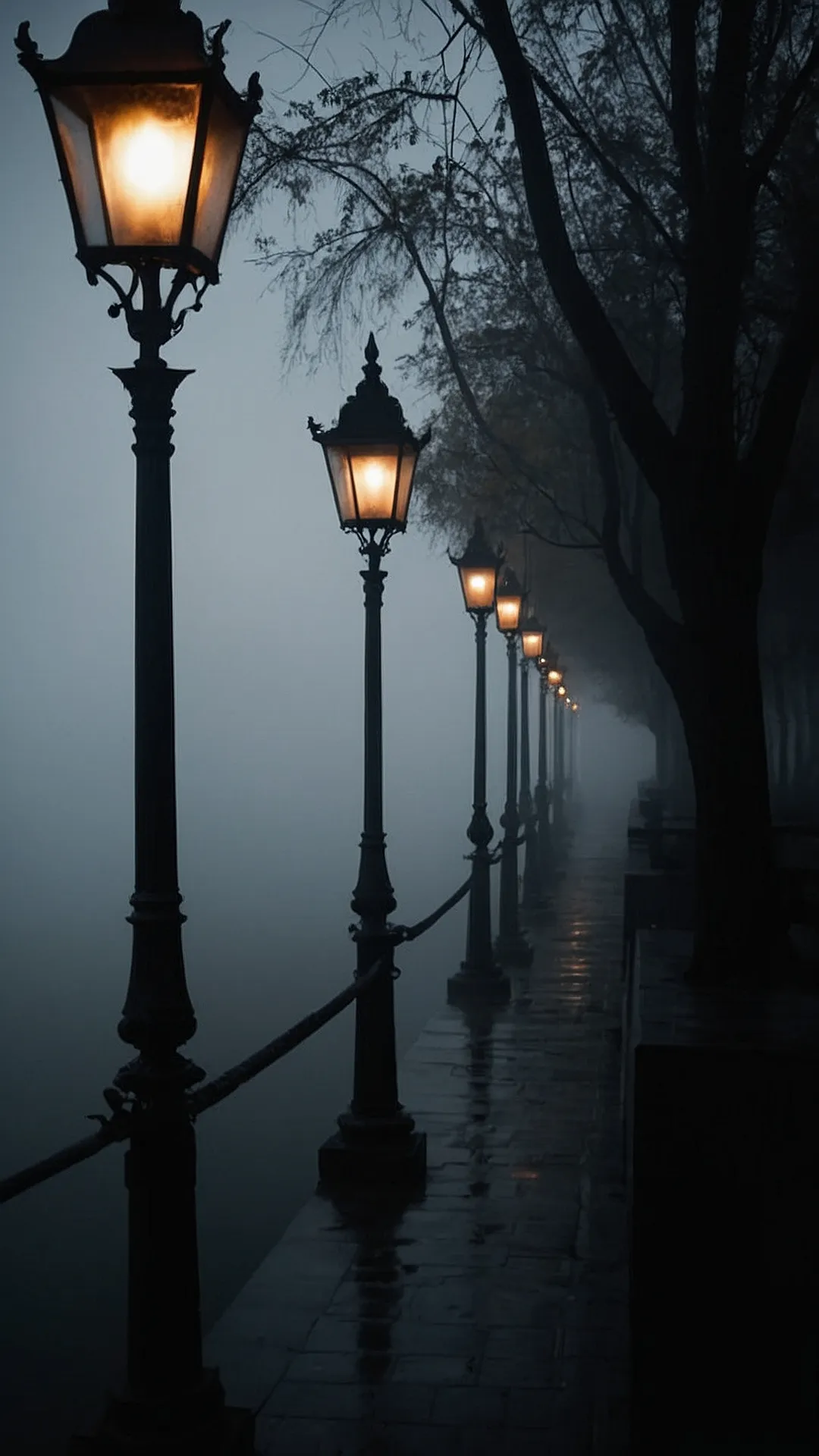Dive into Darkness: 15 Aesthetic Dark Wallpapers for Your Devices 34 Moonlit Wanderings