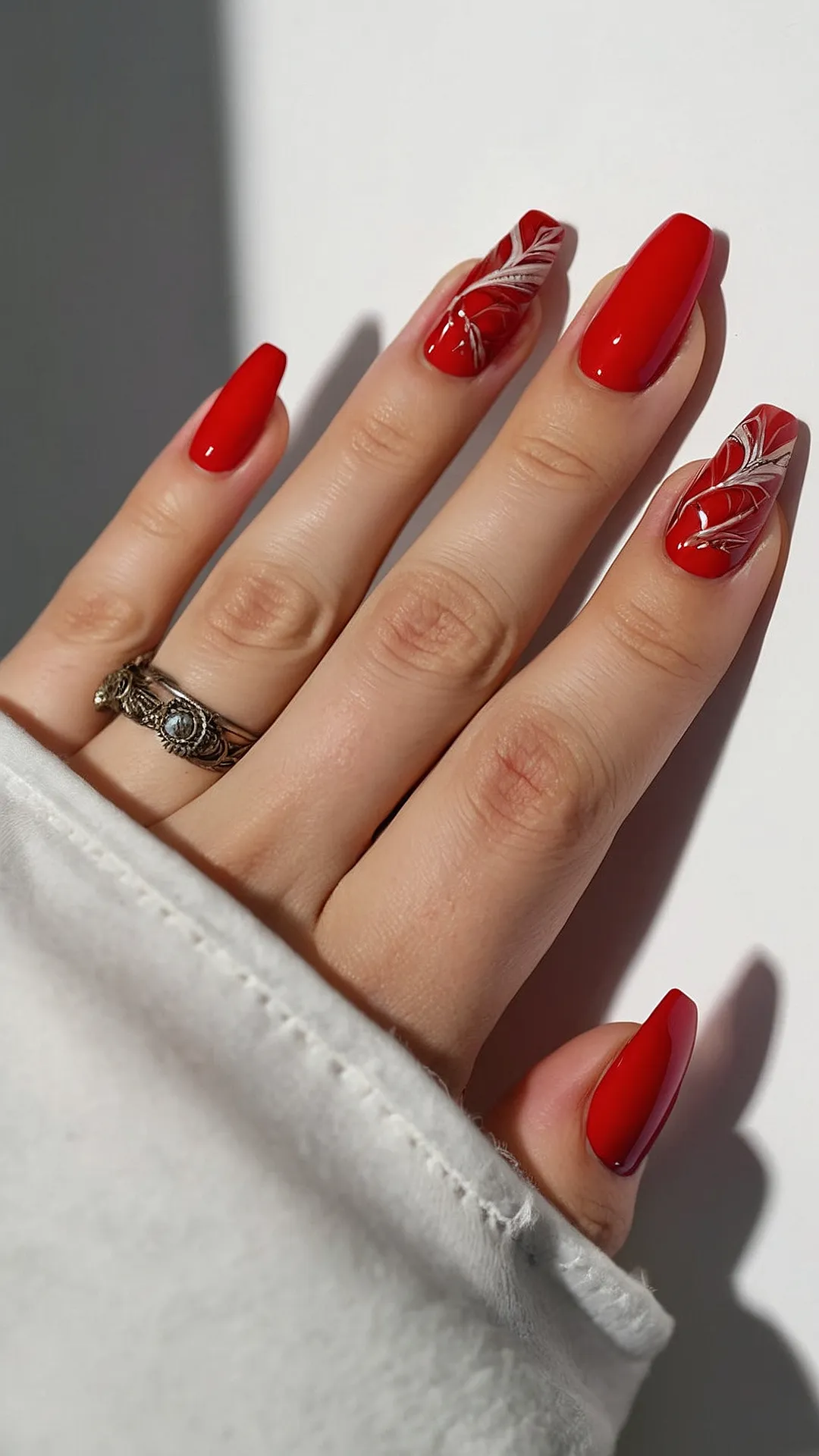 Celebrate Your Style: 18 Vibrant Red Nail Ideas Just for You! 35 Dragon's Breath