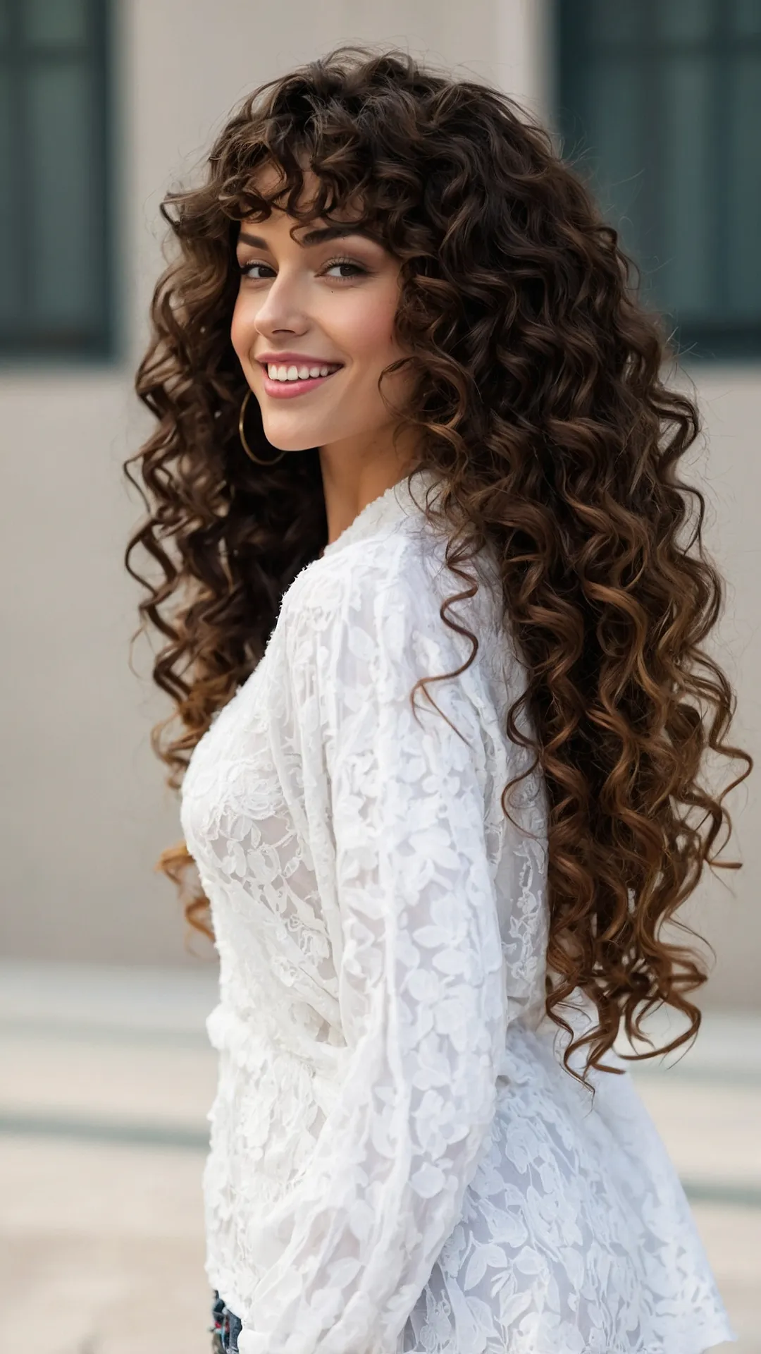 The Bangs Parade: Curly Hairstyles for Every Length** ** 46 Fringe & Flow