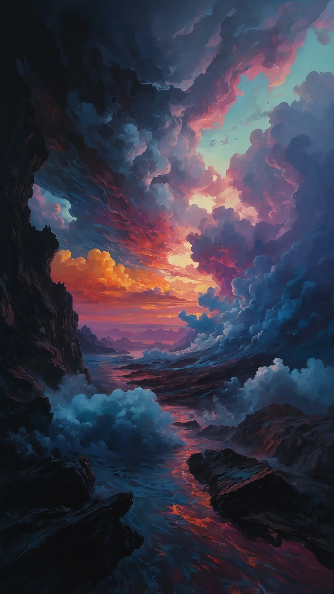 Unleashing Creativity: 22 Oil Painting Background Ideas for Everyone 46 Celestial Palette