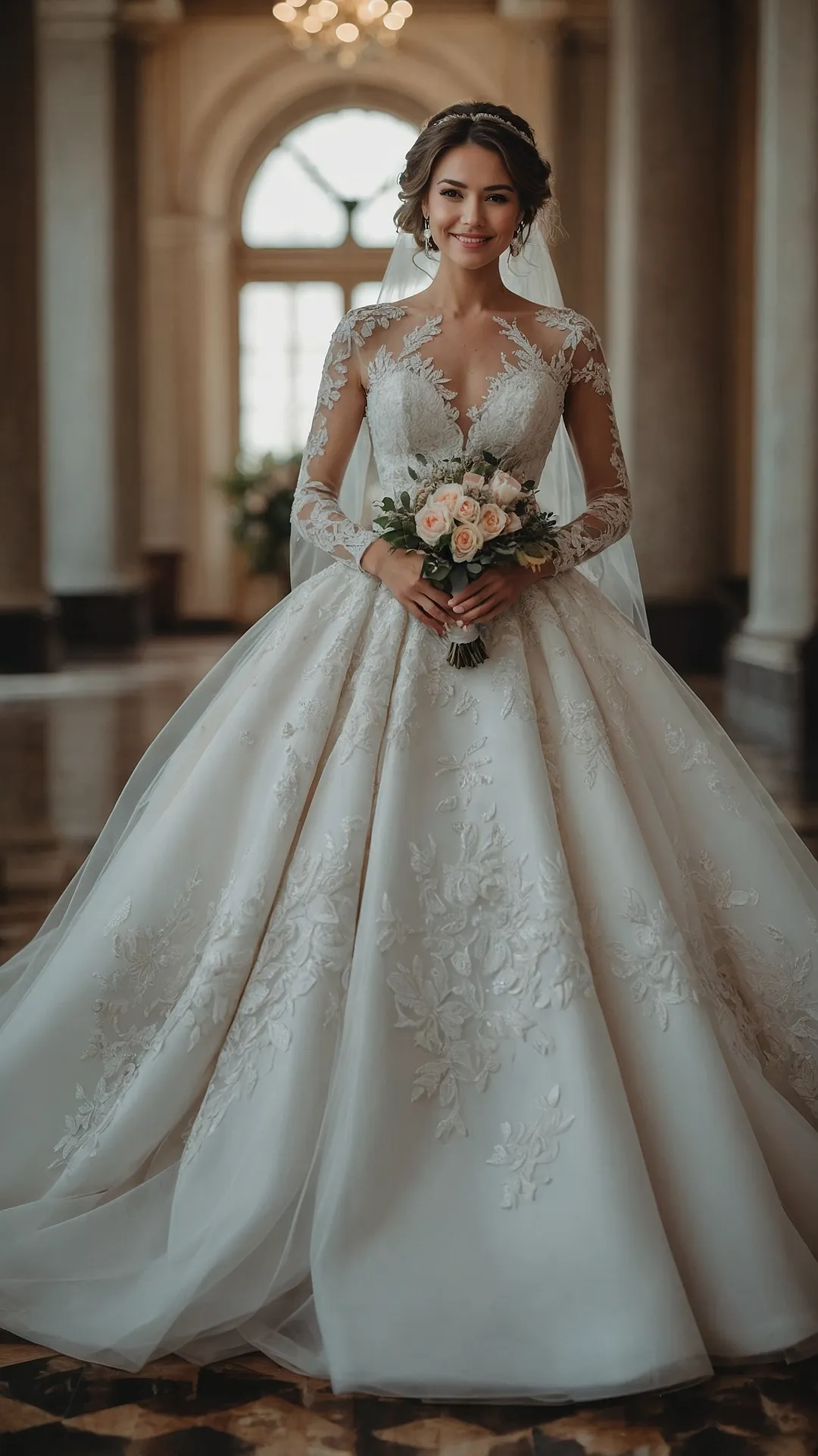 Enchanting Elegance: 20 Bridal Dress Trends for Your Winter Wedding 46 Effortless Grace Gown