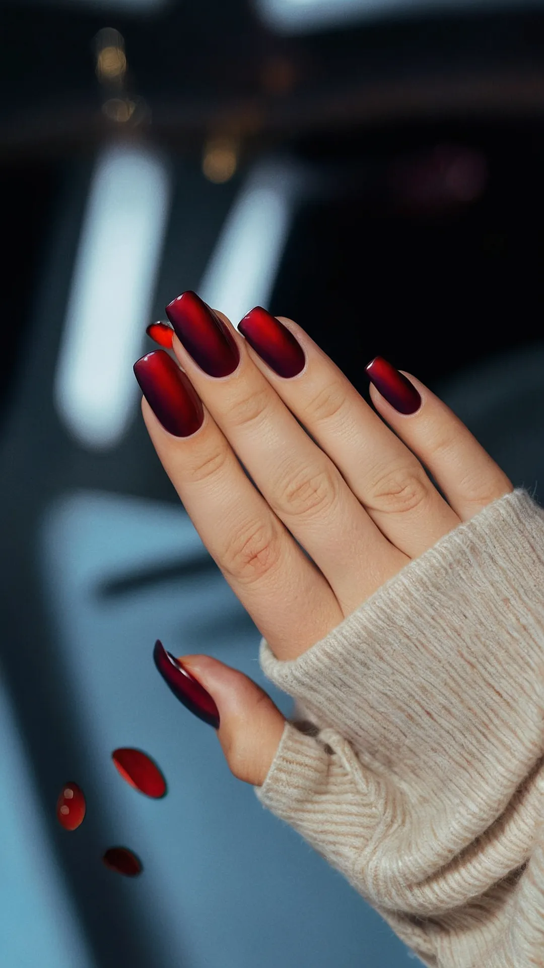 Autumnal Glam: 14 Enchanting Red Nail Ideas for Fall 2024 45 Crimson Crush: